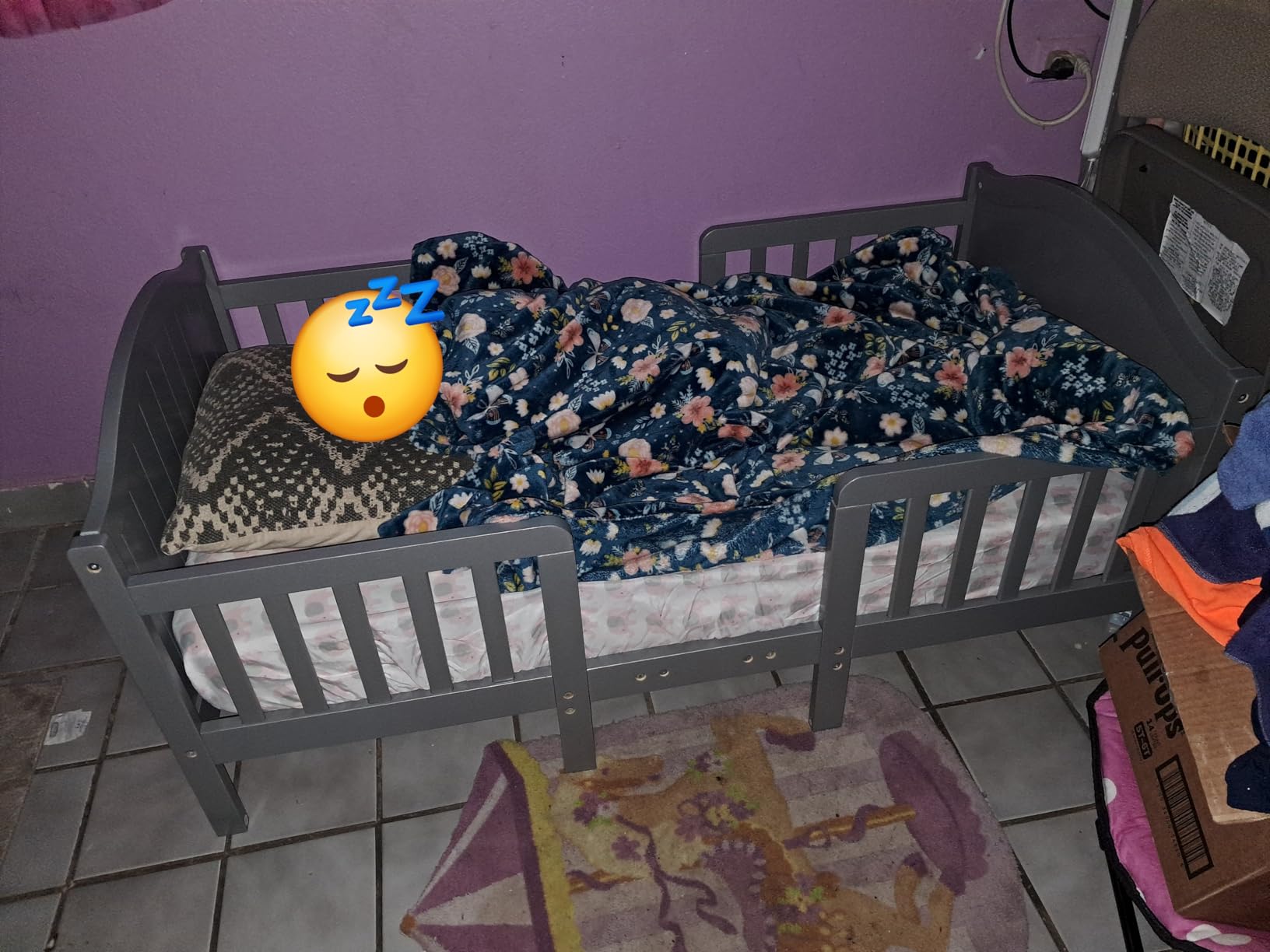 Dream On Me Portland 3-in-1 Convertible Toddler Bed, Storm Grey customer photo 1