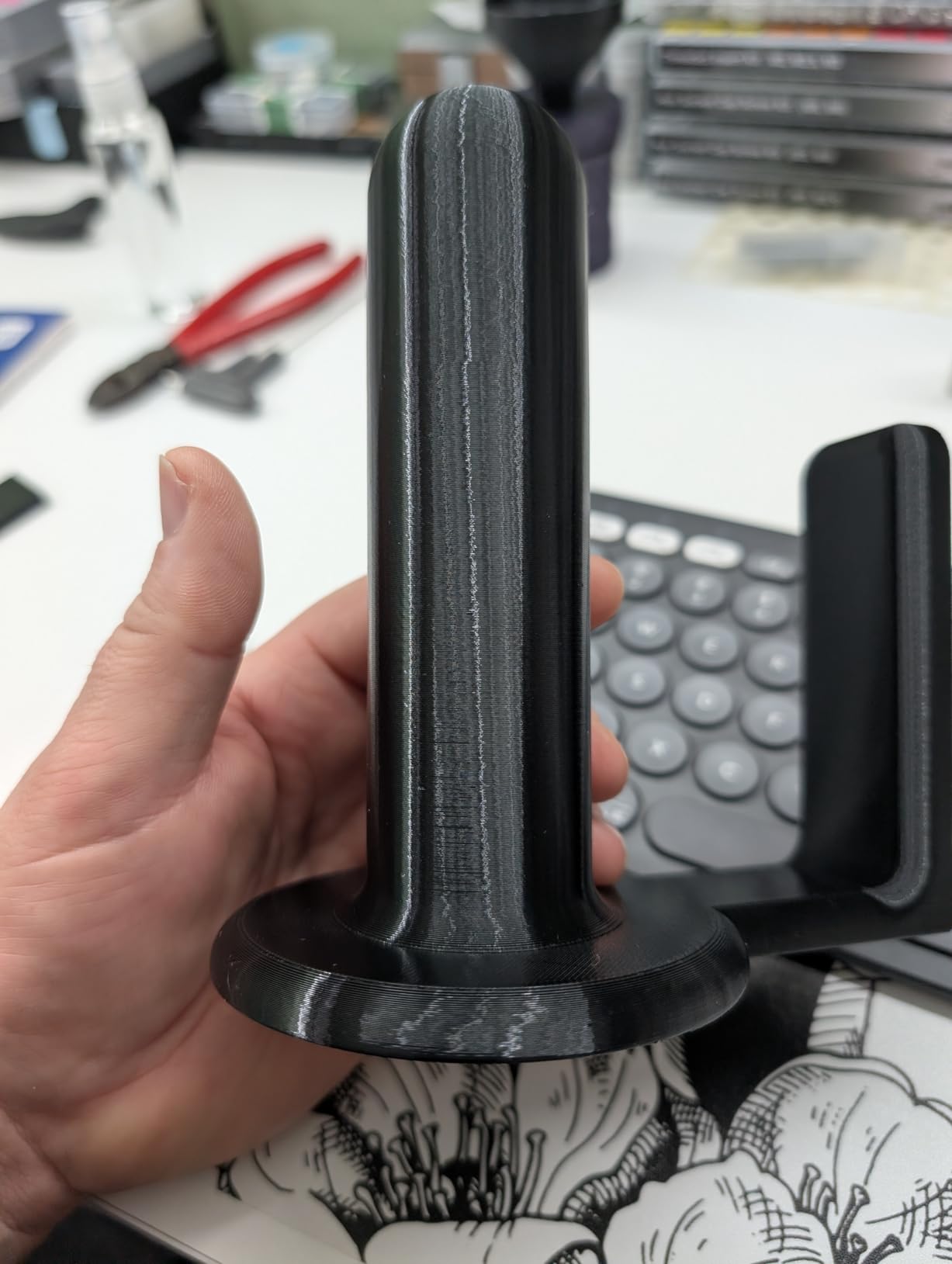 SUNLU PLA 3D Printer Filament PLA Filament 1.75mm, Neatly Wound 3D Printing Filament 1.75mm, Dimensional Accuracy +/- 0.02 mm, Fit Most FDM 3D Printers, 1kg Spool (2.2lbs), Black customer photo 1