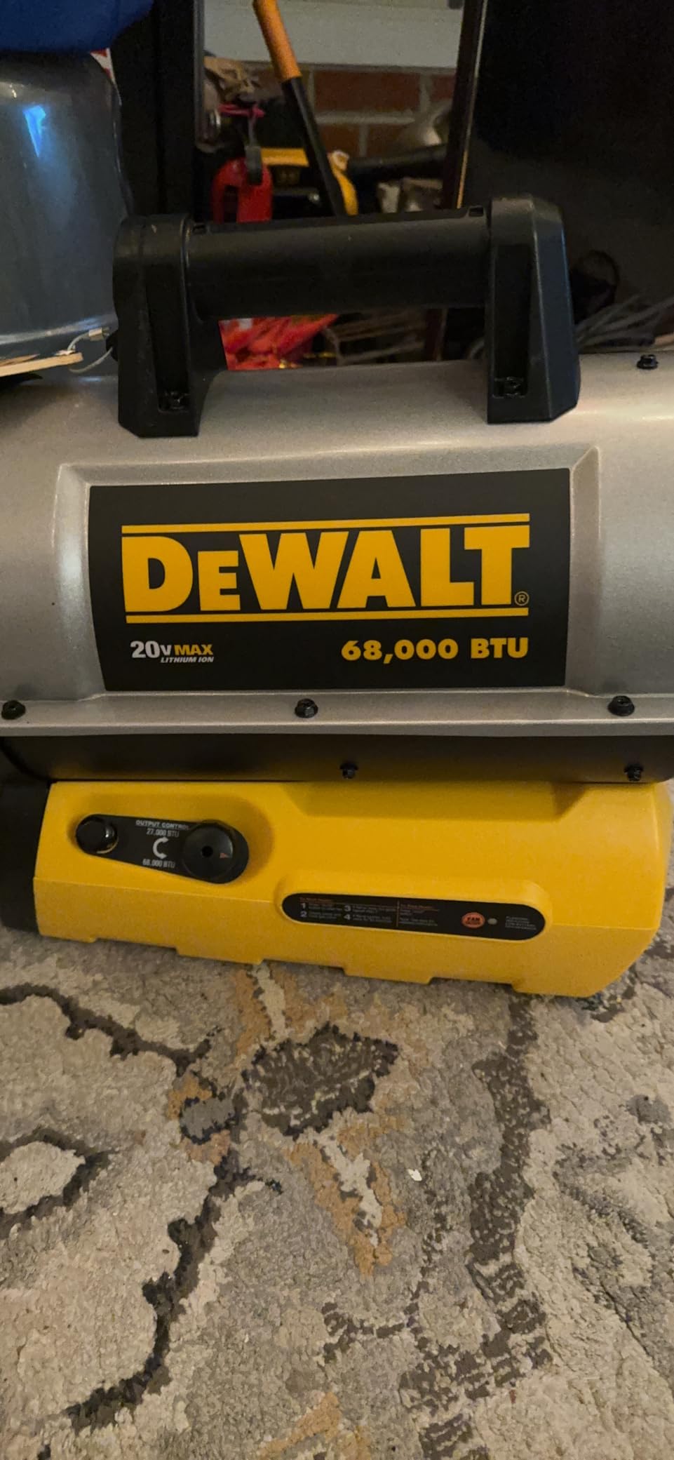 DEWALT 68000 BTU/H 1700 SQ FT Forced AIR Propane Heater customer photo 2