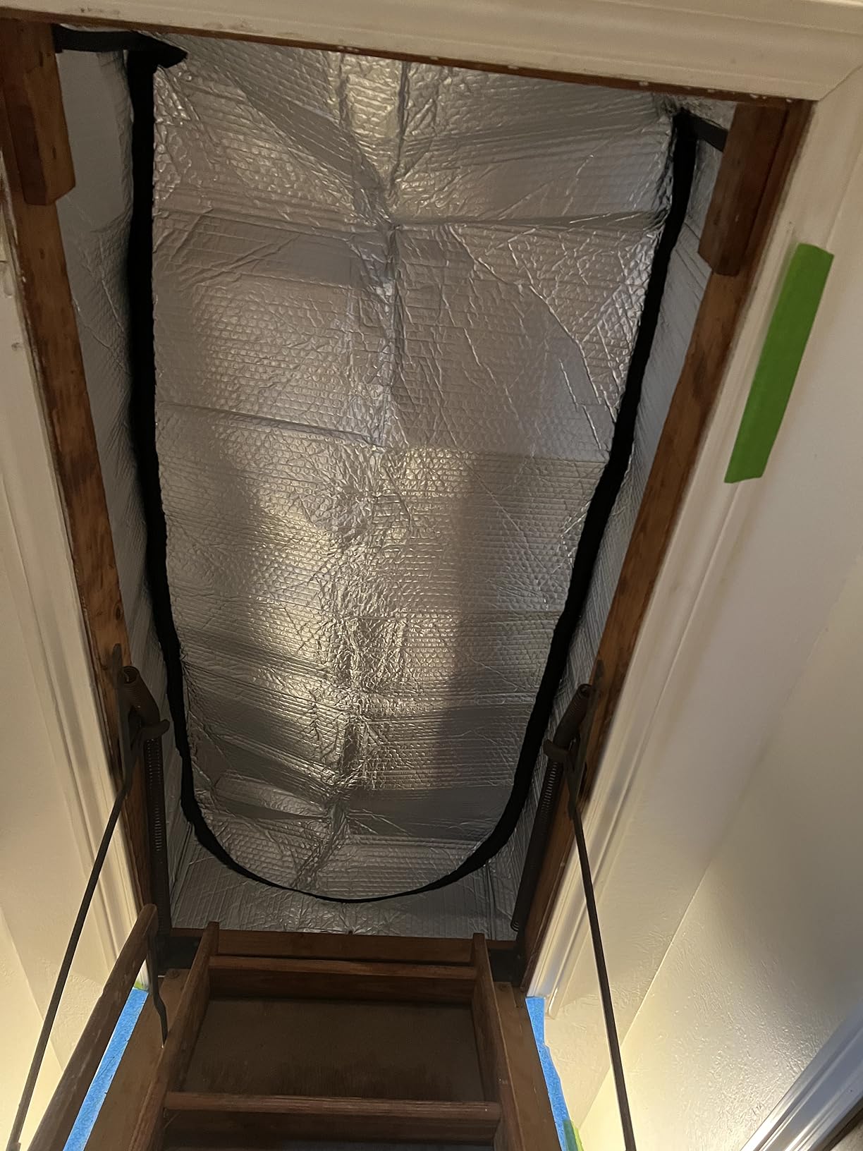Eapele Attic Stairs Insulation Cover Tent Premium Energy Saving 25 x 54 x 11 Double Bubble Reflective Radiant Barrier customer photo 2