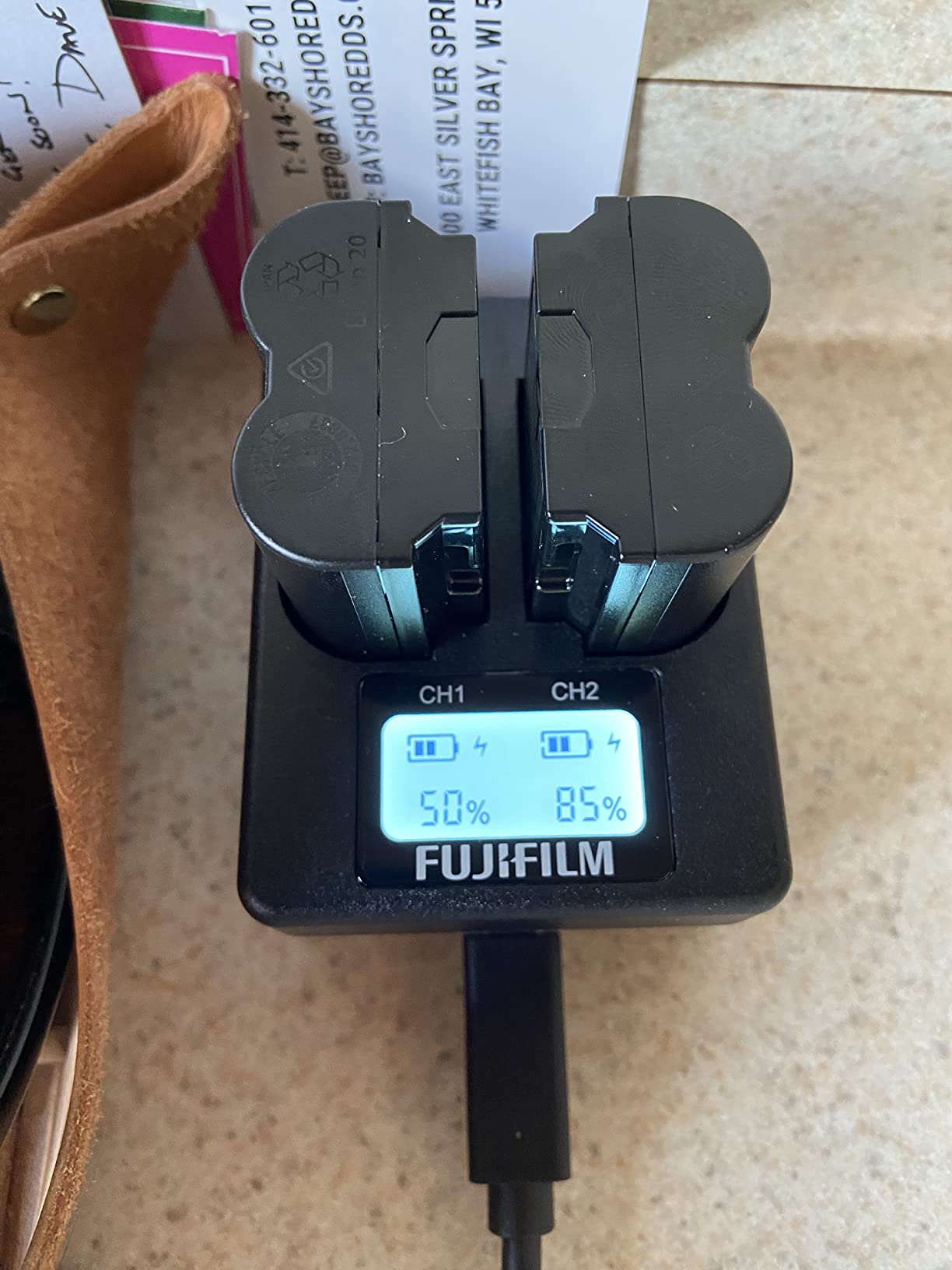 Fujifilm Twin Battery Charger for NP-W235 Battery | Twin battery charger for NP-W235 with dual slots and 1 year warranty customer photo 2