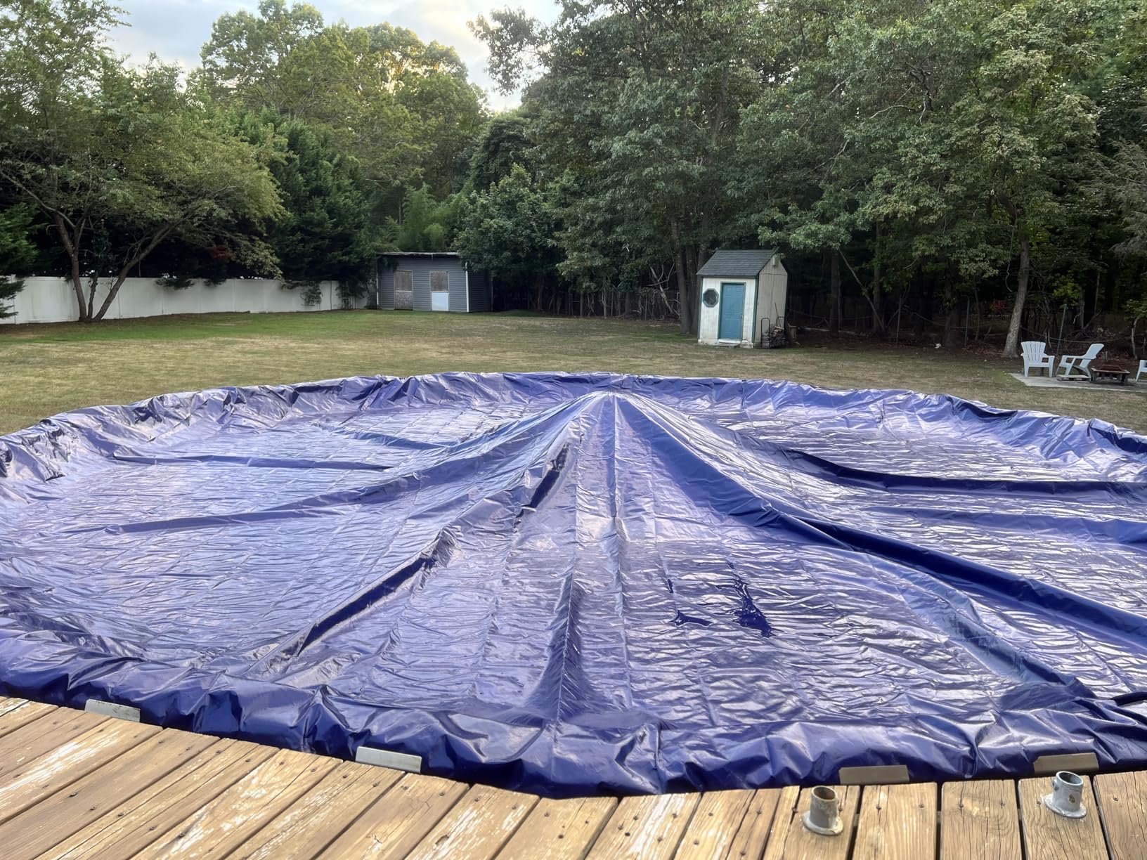 Winter Pool Cover 24 ft Round for Above Ground | Extra Thick & Durable Above-Ground Pool Cover | Sapphire Series of Premium Cold- and UV-Resistant Pool Cover | by Yankee Pool Pillow customer photo 2