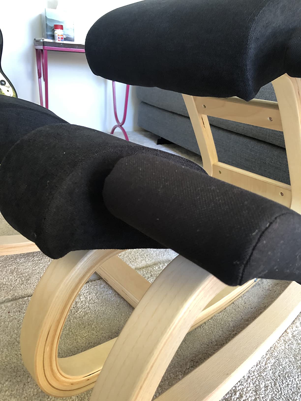 Ergonomic Kneeling Chair with Extra Padding - Posture Support Comfortable Desk Chair - Angled Rocking Stool & Balancing Seat - Natural Relief for Neck or Back Pain (with Extra Padding) customer photo 2