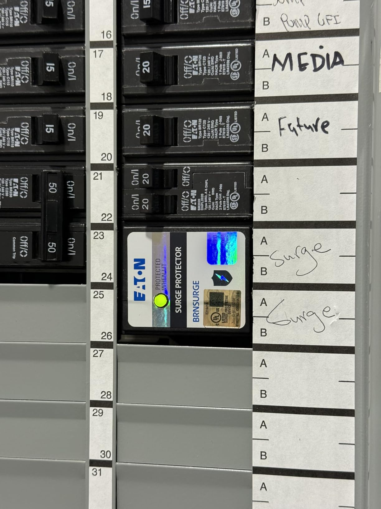 Eaton BRNSURGE Type BR Whole-Panel Circuit Breaker Surge Protective Device customer photo 1