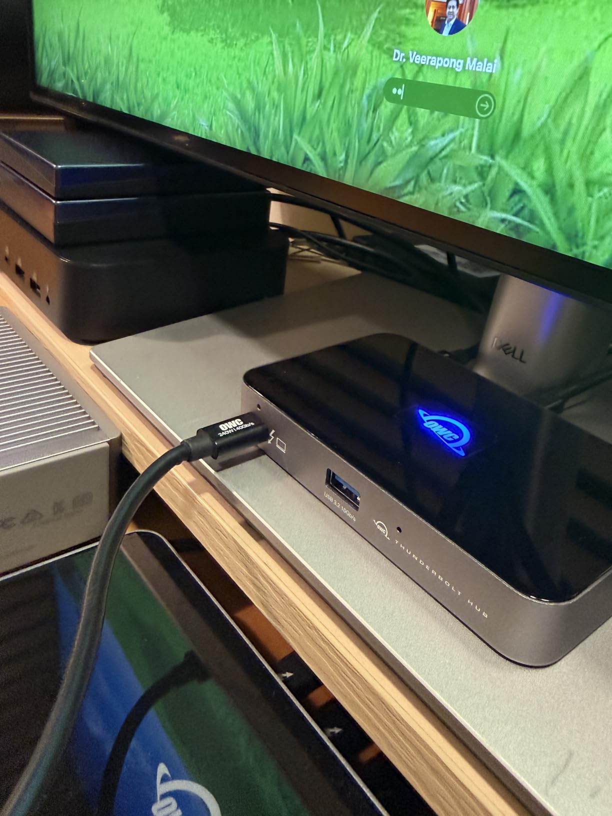OWC Thunderbolt Hub 5-Port Connectivity Solution | Up to 60W PD - 3x Thunderbolt 40Gb/s Device Ports - USB-A 10Gb/s - Up to One 8K or Two 4K Displays - Mac, PC, iPad & More customer photo 1