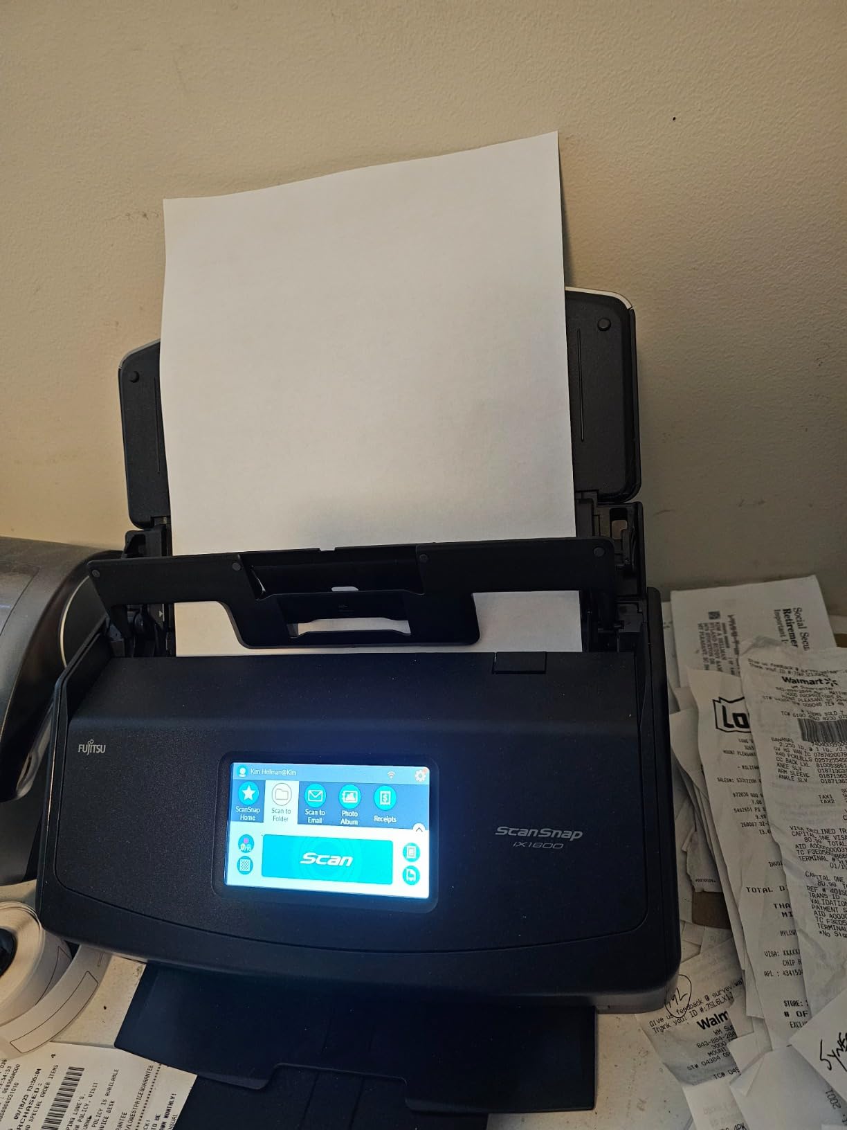 ScanSnap iX1600 Wireless or USB High-Speed Cloud Enabled Document, Photo & Receipt Scanner with Large Touchscreen and Auto Document Feeder for Mac or PC, Black customer photo 2