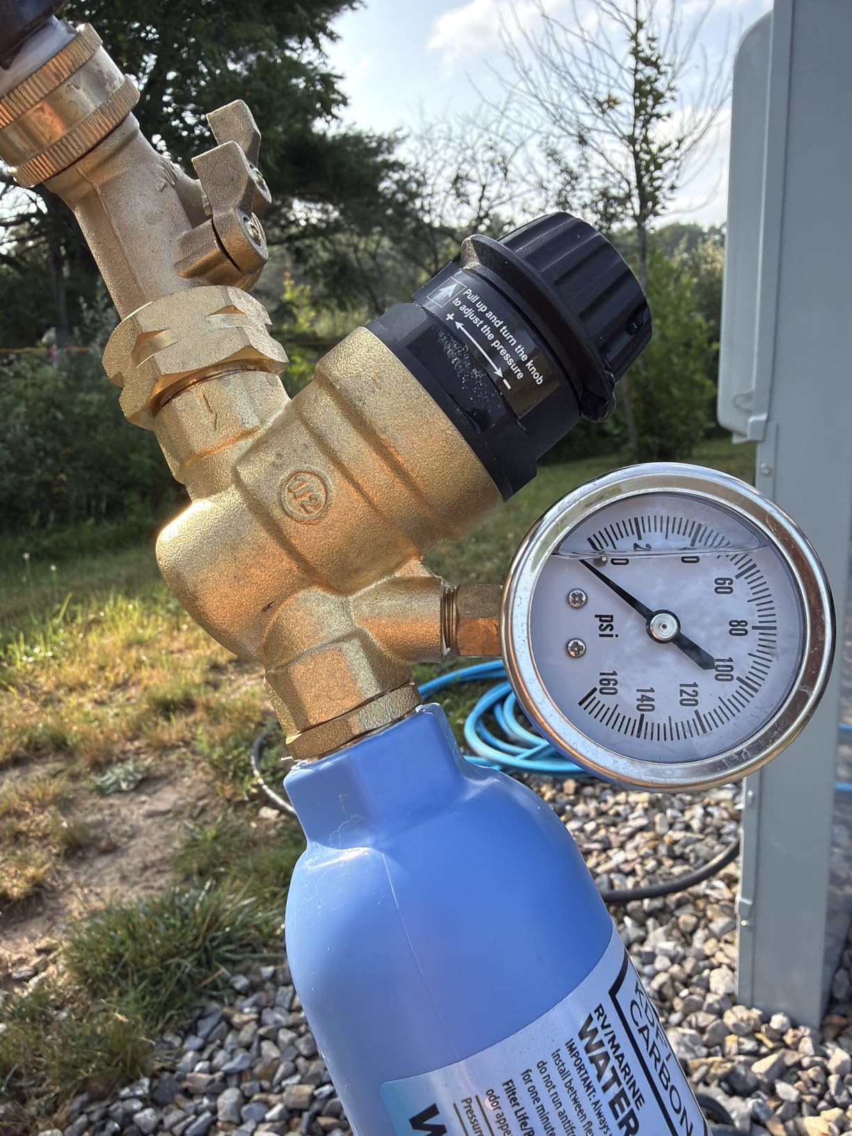 Kohree Adjustable RV Water Pressure Regulator for RV Camper - Lead-Free Brass, Water Pressure Regulator with Gauge & 2 Inlet Screened Filters, Water Pressure Reducer customer photo 1