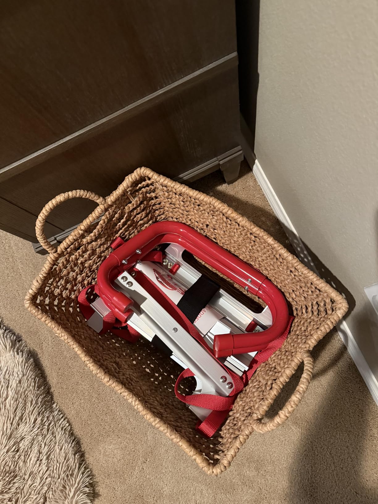 Fire Escape Ladder, 2 Story Emergency Portable Safety Ladder for Adults & Kids with Anti-Slip Rungs and Wide Steps V Center Suitable for Windows and Balcony|15-Foot customer photo 1