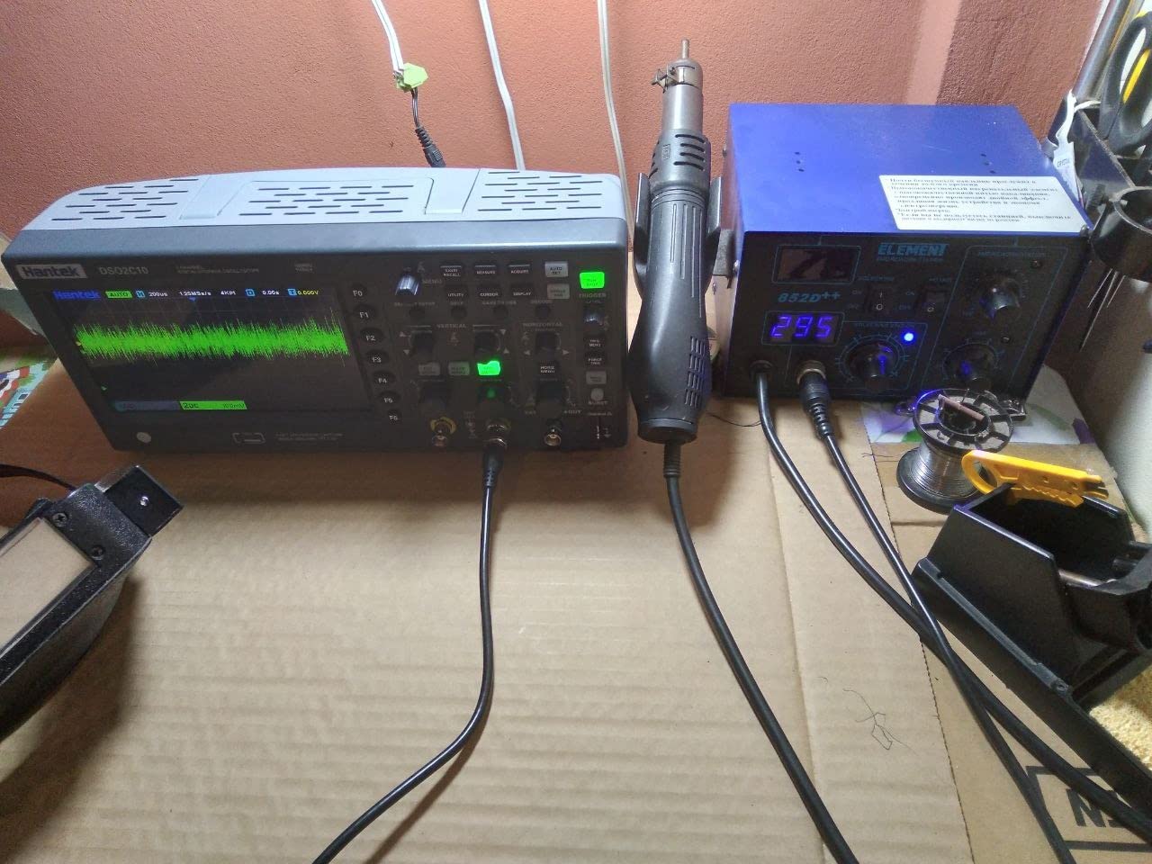 Hantek DSO2C10 Digital Storage Oscilloscope 100MHz Bandwidth 2CH Dual Channel 1GSa/s 8M Memory Depth with High Voltage Probre customer photo 2