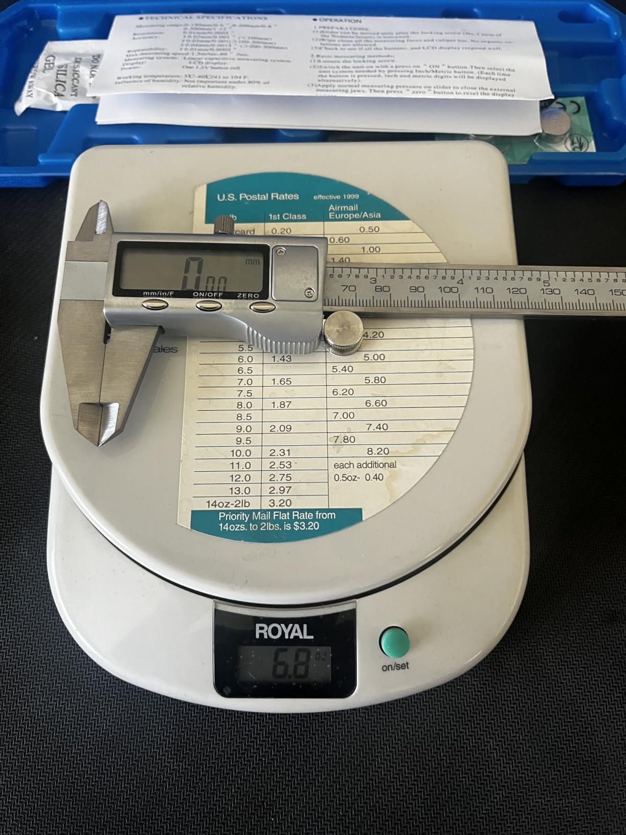 Digital Caliper Measuring Tool, Stainless Steel Vernier Caliper Digital Micrometer with Large LCD Screen, Easy Switch from Inch Metric Fraction, 6 Inch Caliper Tool for DIY/Household customer photo 1