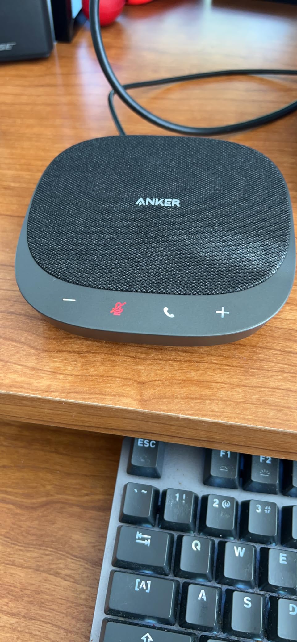 Anker PowerConf S330 USB Speakerphone, Conference Microphone for Home Office, Smart Voice Enhancement, Plug and Play, 360° Voice Coverage, Powerful Sound, Desktop PC Speaker, Online Meetings customer photo 1