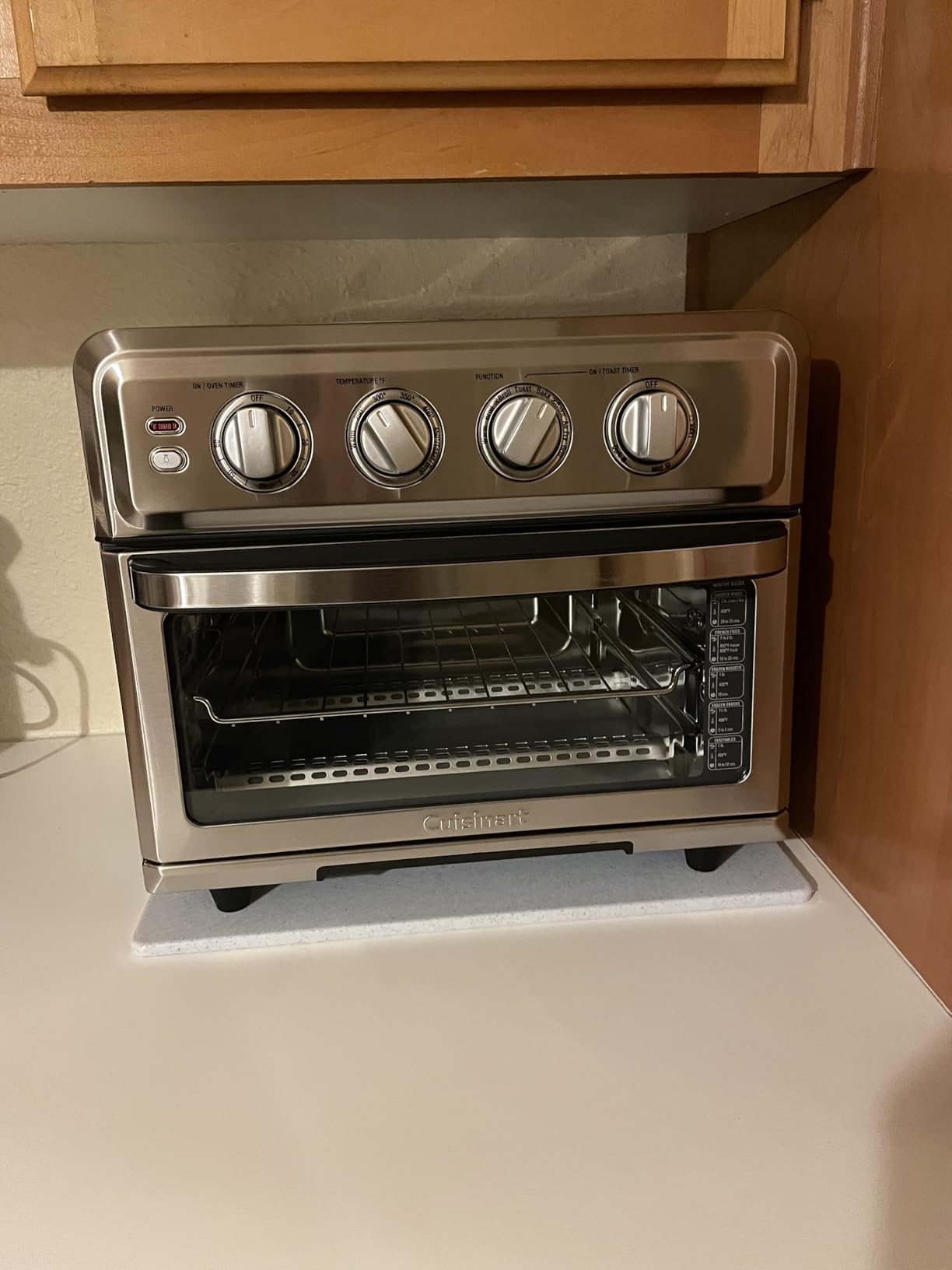 Cuisinart Air Fryer Toaster Oven, 1800W, 8-in-1 with Air Fry, Convection, Broil & Warm, 0.6 Cubic Feet, TOA-70NAS, Stainless Steel customer photo 1