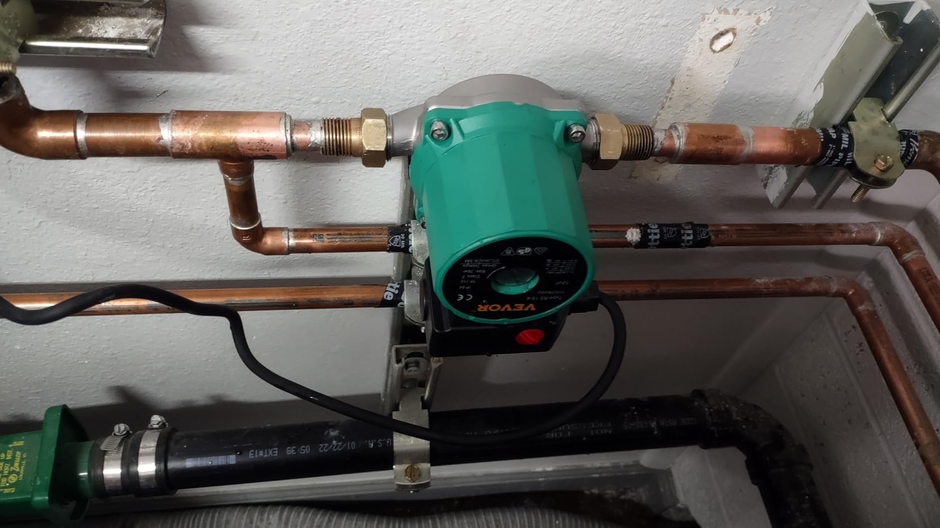VEVOR Hot Water Recirculating Pump, 93W, 110V Water Circulator Pump, 3/4