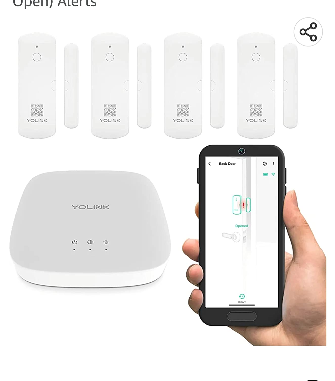 YoLink Home Security System, Wireless Smart DIY Alarm System, with App/Email/Limited SMS Alert, 5 Pieces-Kit (Speaker Hub, Door Window Sensor, Motion Sensor, AlarmFob), 2.4GHz Wi-Fi Required customer photo 2