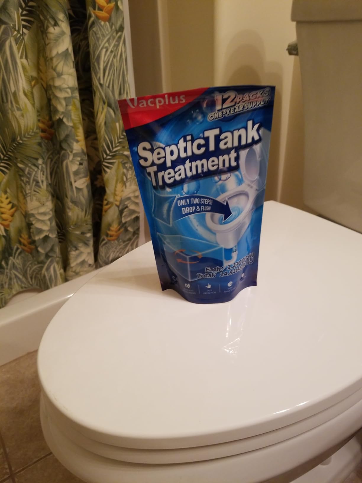 Vacplus Septic Tank Treatment, 12 Pack, 1-Year Supply, 2X Efficiency | Dissolvable Packs, Easy Operation, Waste Grease Odor Removal customer photo 2