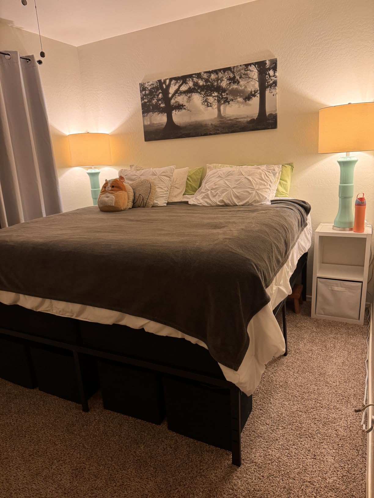 NEW JETO Metal Bed Frame, Queen Size Bed Frame with Storage Space, 14 Inch | Heavy Duty Sturdy Mattress Foundation, Easy Assembly, No Box Spring Needed, Black customer photo 2
