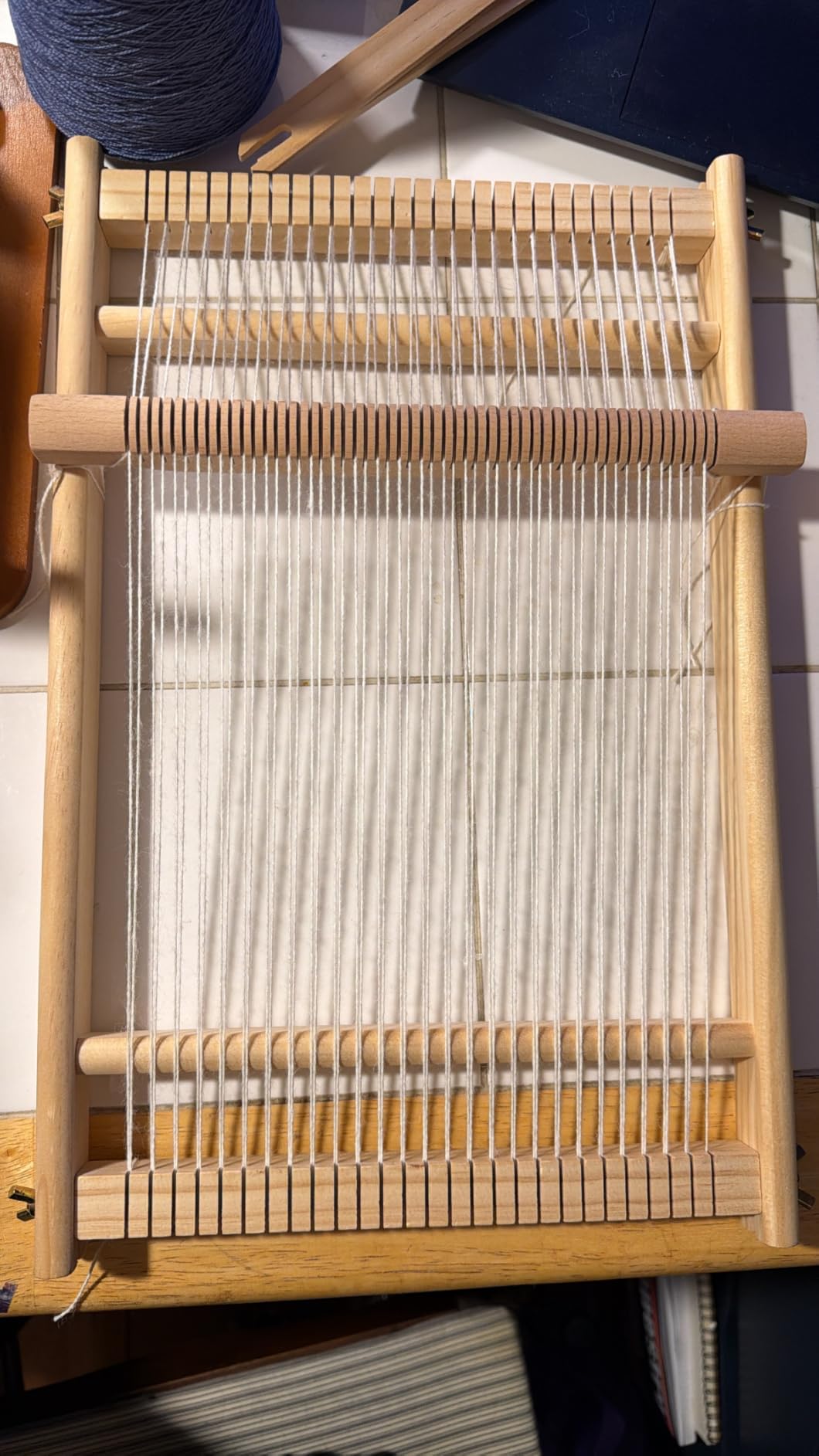 Weaving Loom Kit,Wooden Multi-Craft Weaving Loom Tapestry Loom Large Frame 9.85x 15.5inch,DIY Hand-Knitting Weaving Machine with Loom Stick Bar for Kids, Adult and Beginners Handcraft Loom customer photo 2