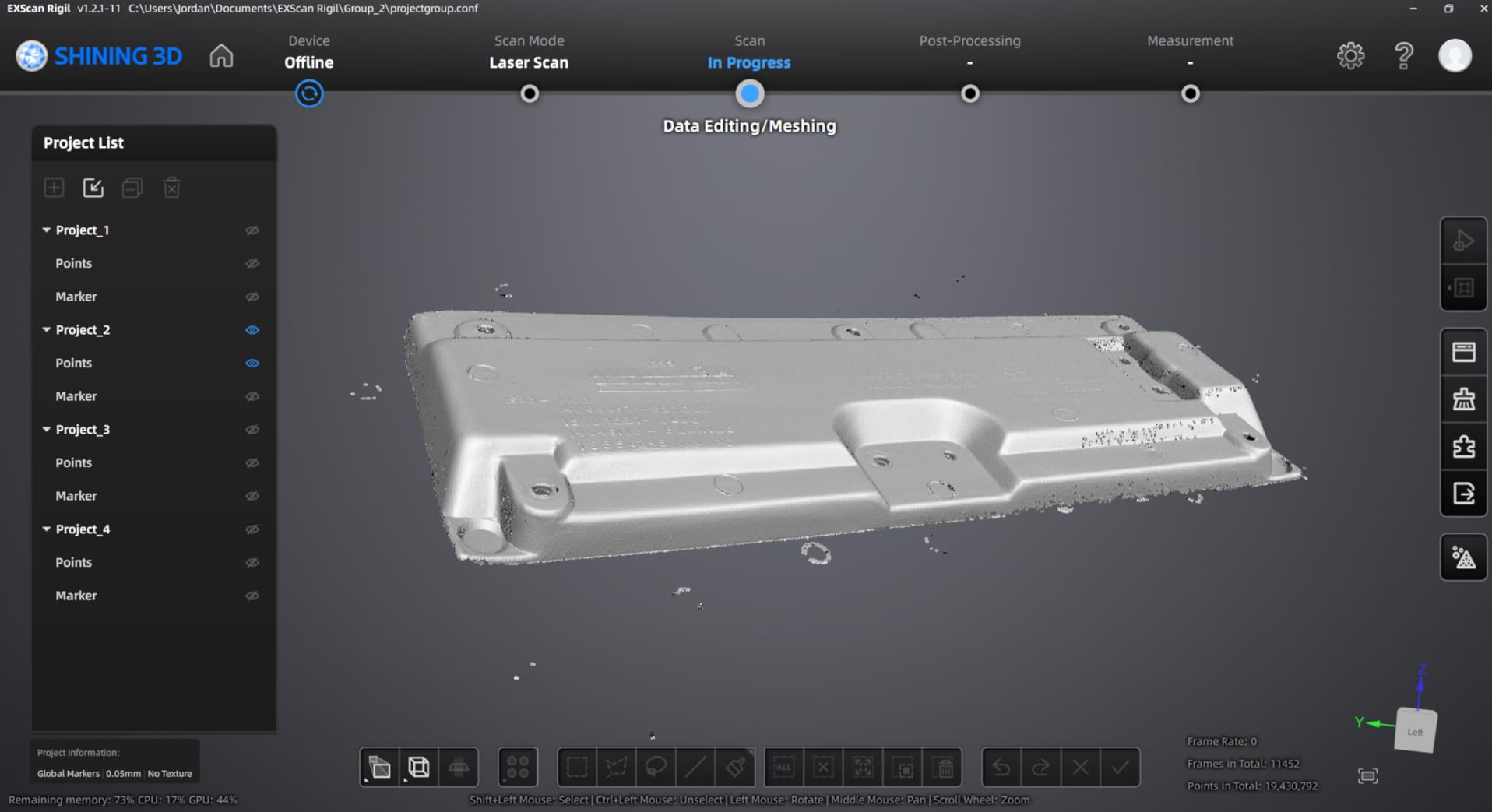 Shining3D EinScan Rigil 3D Scanner - Wireless & All-in-One Portable Scanner with Scanning Software, 0.04mm Accuracy, 50 Laser Lines for Reverse Engineering, Manufacturing, Art and Design customer photo 1