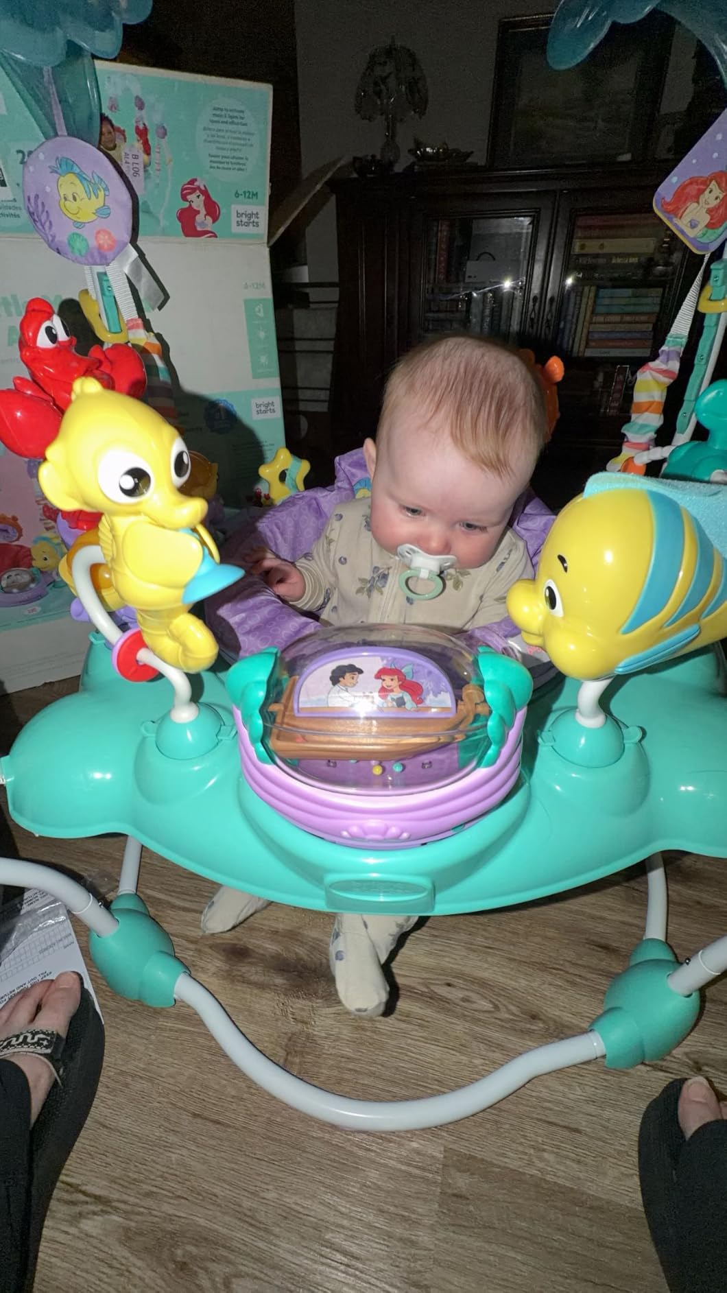 Bright Starts Disney Baby Minnie Mouse Forever Besties Baby Activity Center Jumper with 10 Toys, Lights and Sounds, 360-Degree Seat, 6-12 Months (Pink) customer photo 2