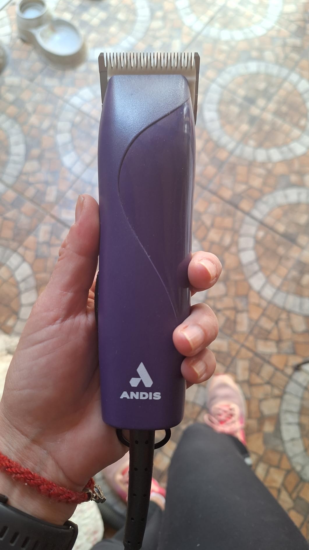 Andis 24820 EasyClip Professional-Animal 7-Piece Detachable Ceramic Blade Clipper Kit, Frustration Free Packaging, Purple customer photo 2