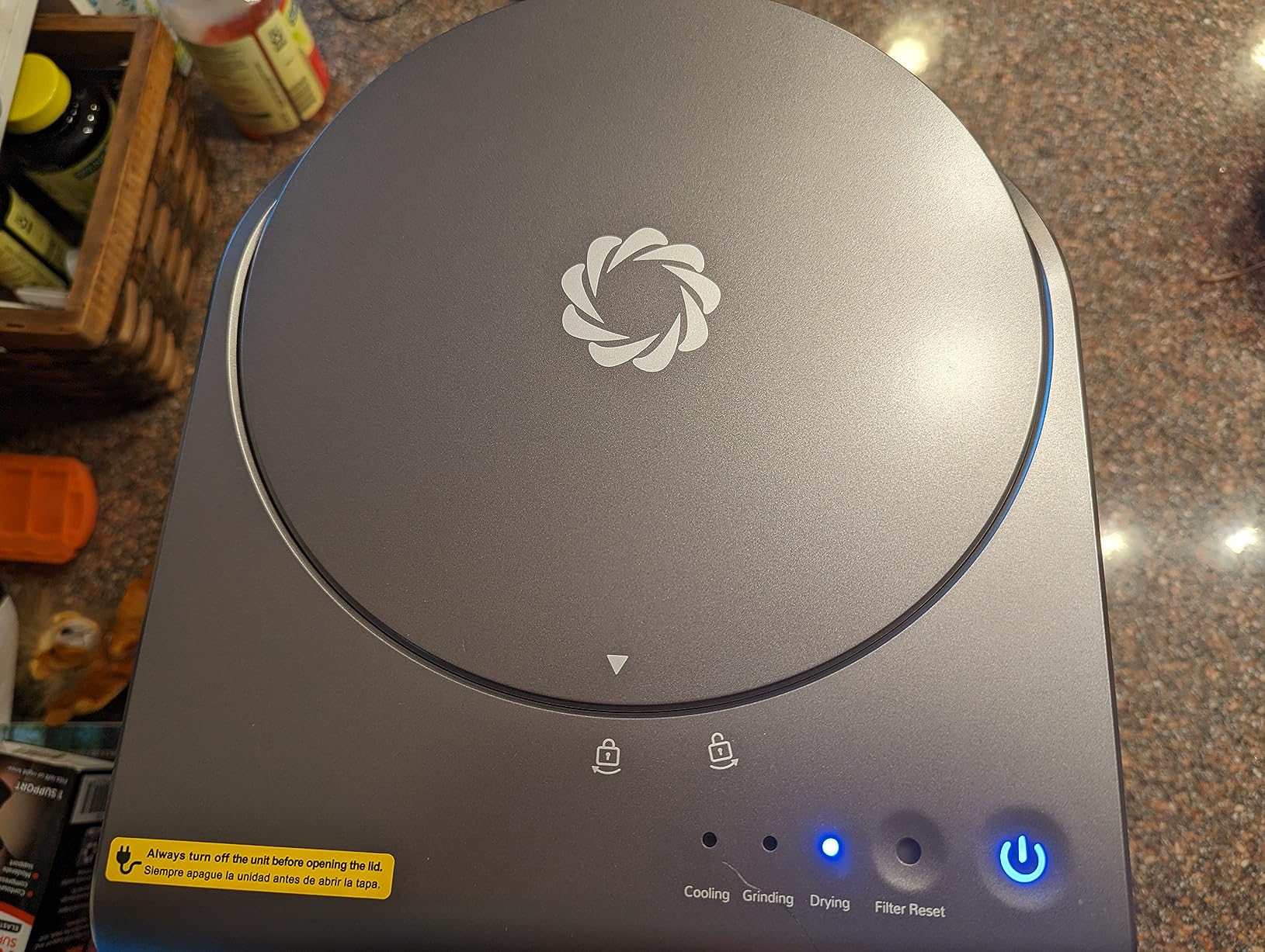 Airthereal Revive Electric Kitchen Composter, SHARKSDEN Tri-Blade, Turn Food Waste and Scraps into Dry Compost Fertilizer for Plants, R500 Gray | 4-hr Cycle, 90% Reduction in Waste Volume customer photo 1