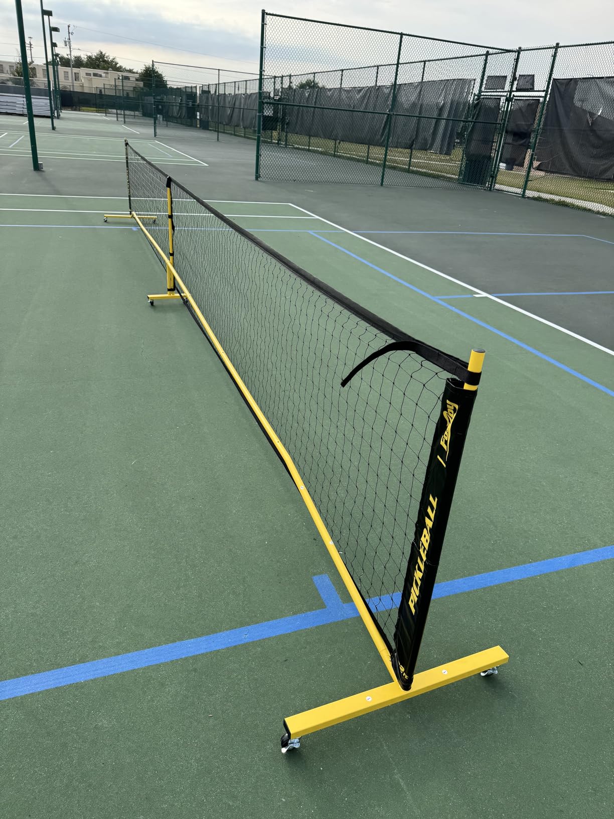 Fostoy Portable Pickleball Net Set with Wheels, Regulation Size 22 FT & Half Court 11 FT, Steady Metal Frame Pickle Ball Net Set System with Carry Bag for Backyards, Driveways, and Garages customer photo 1