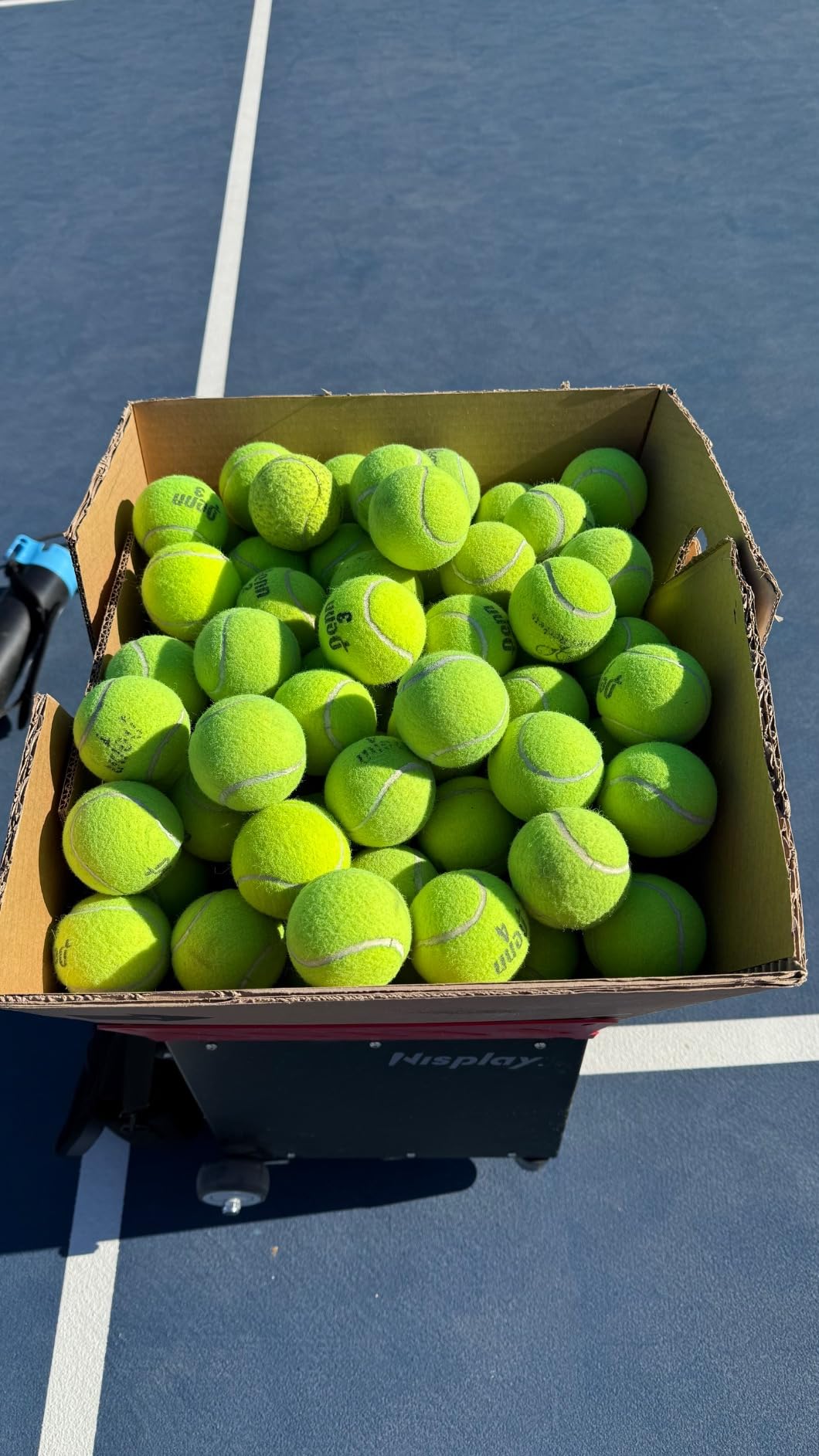 Portable Tennis Ball Machine (26lbs) - Dual Motor for TopSpin and Backspin, 80+ Balls, Max 68MPH, 4+ Hours Play with External Lithium Battery customer photo 2