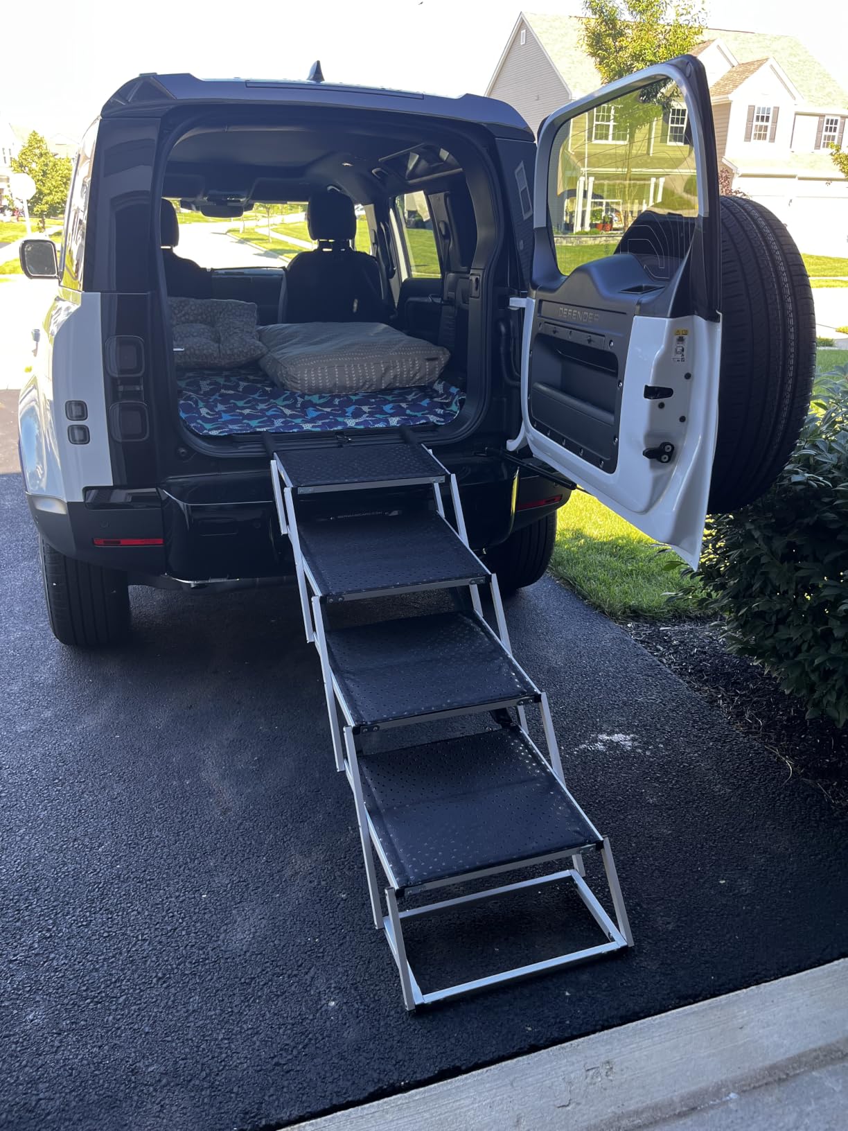 Extra Wide Dog Stairs for Large Dogs, Foldable Dog Ramp for Car with Non-Slip Surface, Dogs Stairs for Cars, High Beds, Truck, Supports up to 250 lbs, 4 Steps customer photo 2
