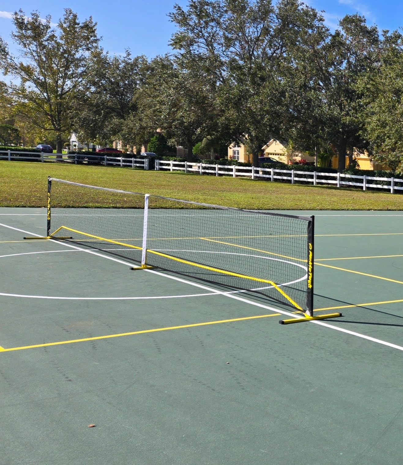PICKLETECH 4.0 Slim Version Portable Pickleball Nets Outdoor Game 22 FT Pickleball Net-USAPA Regulation Size-Pickle Ball Net System with Carrying Bag for Driveway customer photo 1