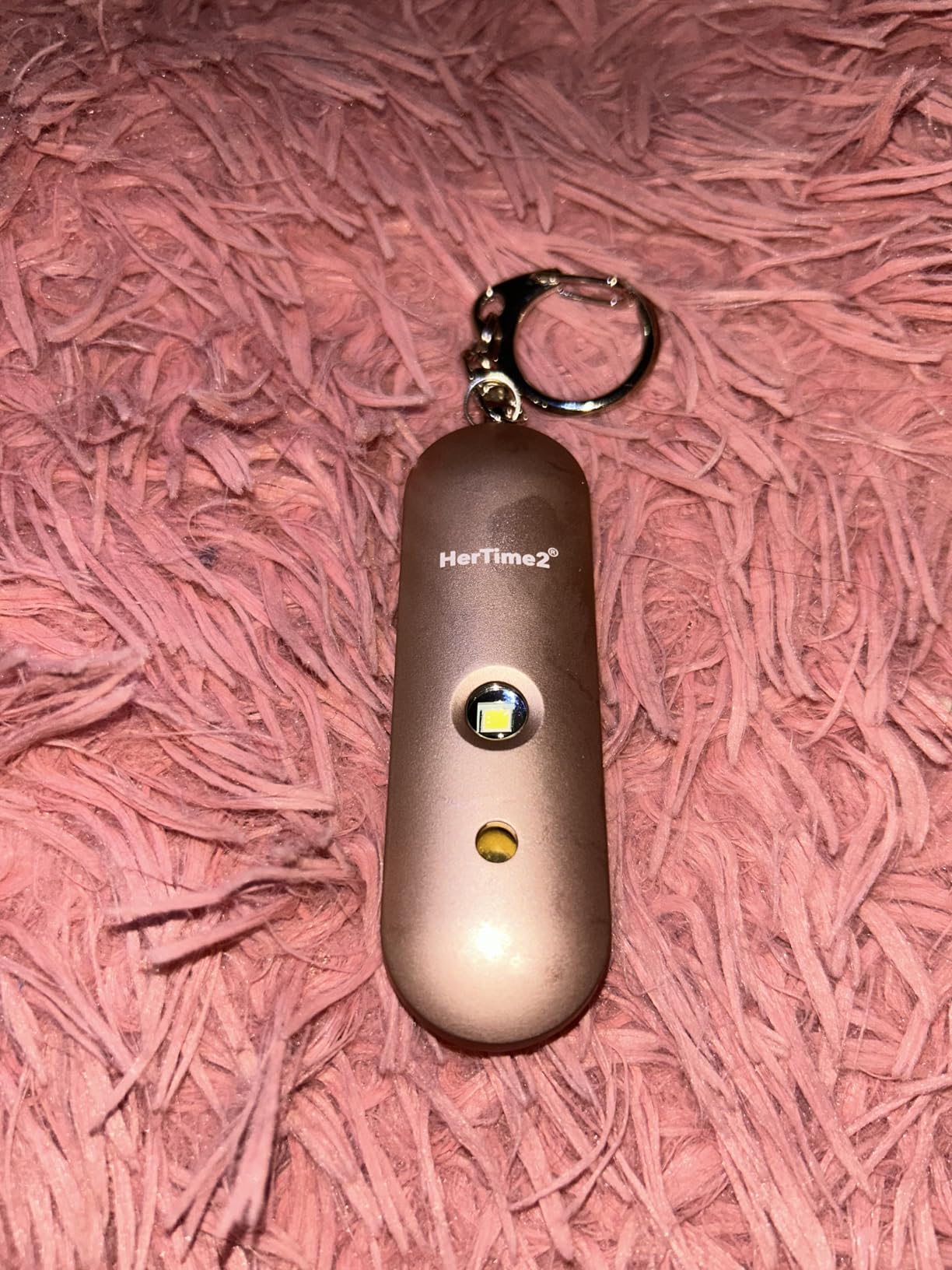 Personal Safety Alarm for Women - Loud Self Defense Siren, Waterproof Keychain with Strobe Light - Battery Powered, Rose Gold customer photo 2