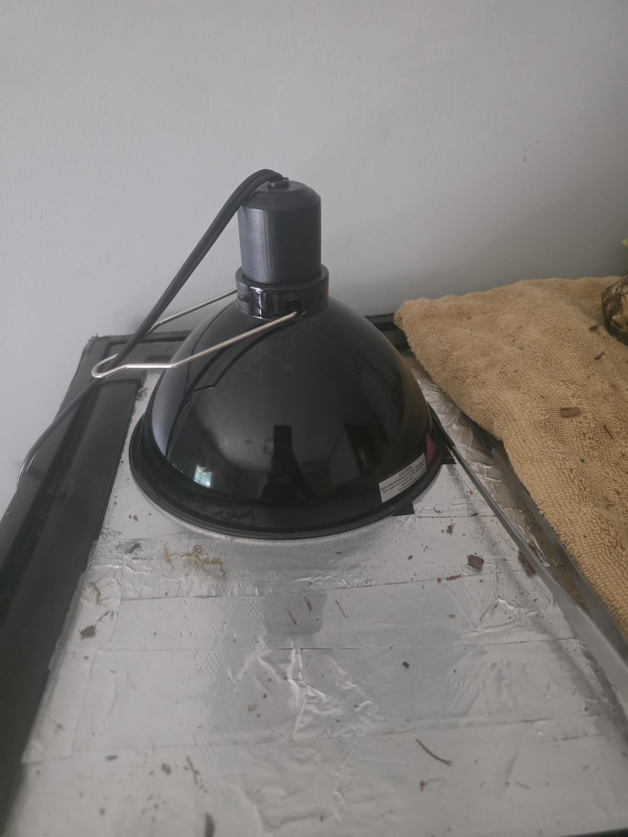 REPTI ZOO Reptile Light Fixture with Dimming Thermostat, 5.5 Inch Deep Dome Lamp Fixture customer photo 2