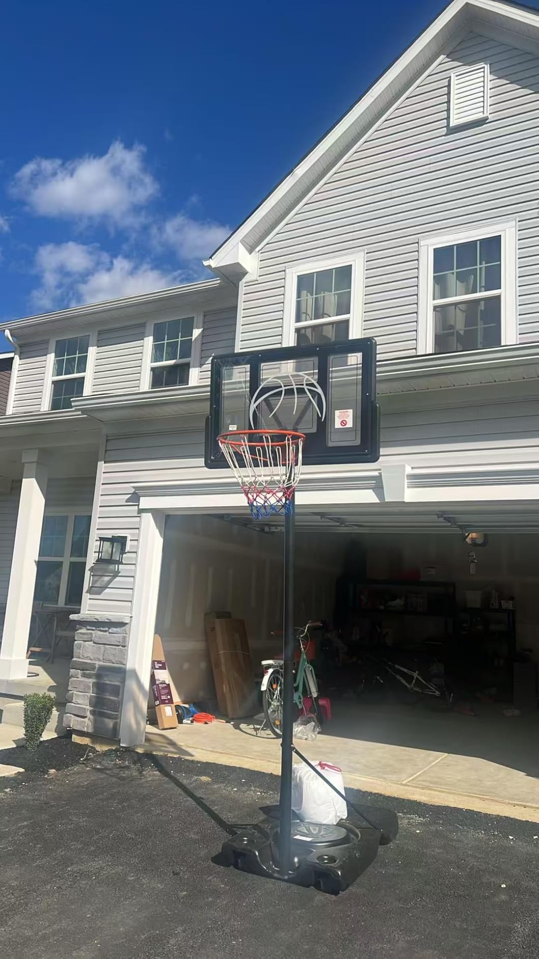 Yohood Basketball Hoop Outdoor 10ft Adjustable, Portable Basketball Hoop Goal System for Kids Youth and Adults in Backyard/Driveway/Indoor, 44 Inch Shatterproof Backboard and Larger Base customer photo 1