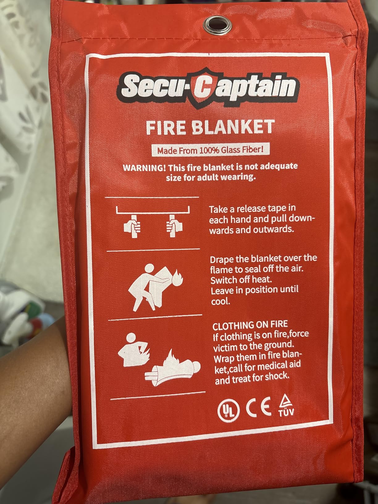 SecuCaptain Emergency Fire Blanket for Home and Kitchen - 2 Pack 40
