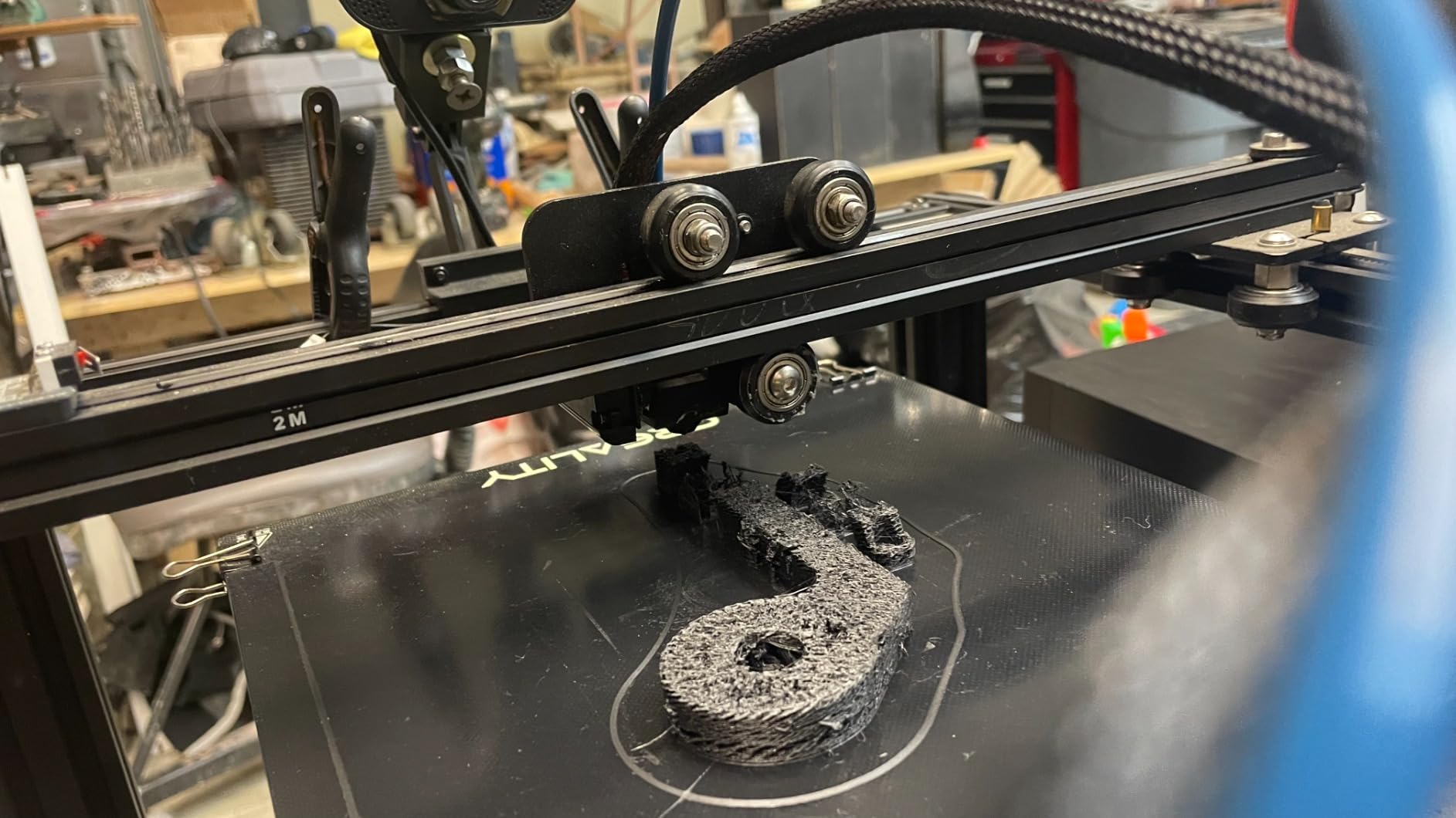 Creality Carbon Fiber Filament 1.75mm, 3D Printer Filament, 1kg (2.2lbs) Spool, No Warp Enhanced Toughness, ±0.03mm Accuracy Printing Filament, for K1C/ K1 Max & More (Carbon Fiber) customer photo 1