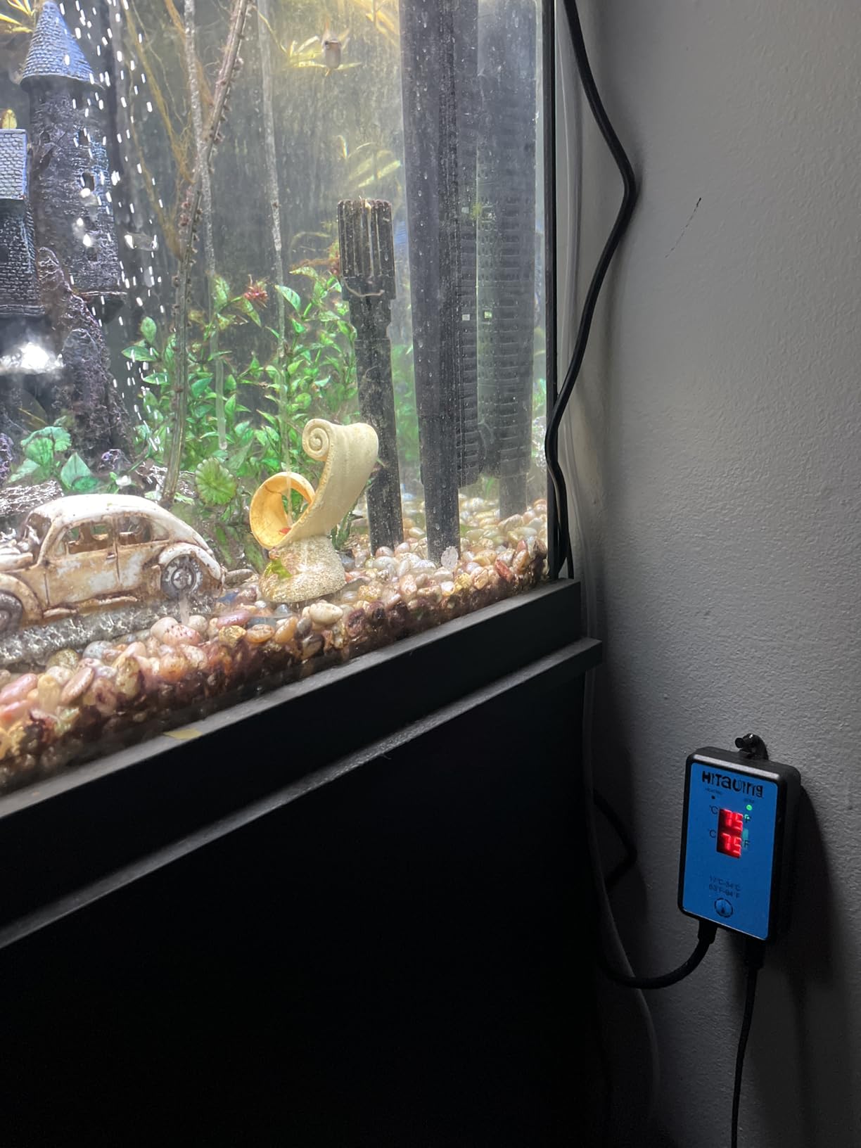 HiTauing Aquarium Heater, Upgraded 300W/500W Fish Tank Heater with Intelligent Leaving Water Automatically Stop Heating and Advanced Temperature Control System, Suitable for Saltwater and Freshwater customer photo 1