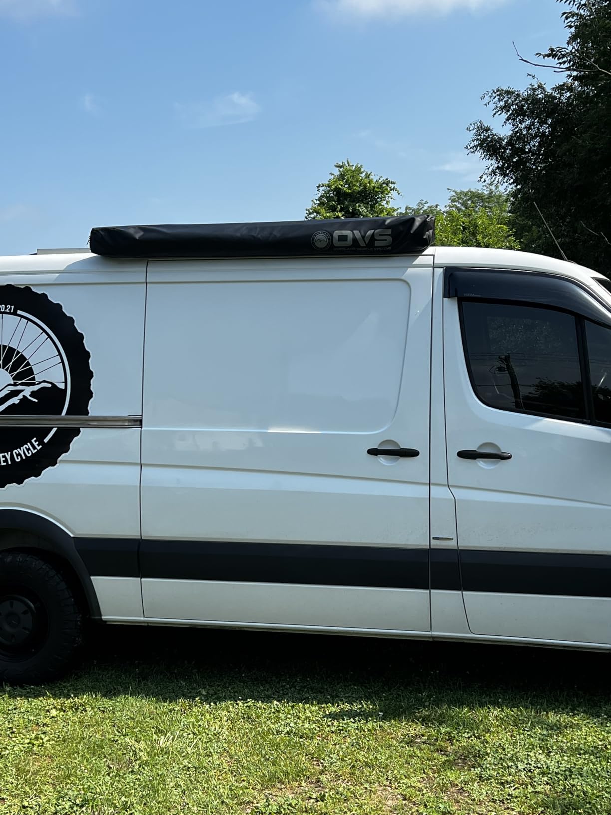 Overland Vehicle Systems 19609917 HD Nomadic 180 LTE Awning Universal | 59 Sq Ft of Coverage | Dark Gray Fabric with Black Travel Cover Included | Twist and Lock Technology customer photo 1