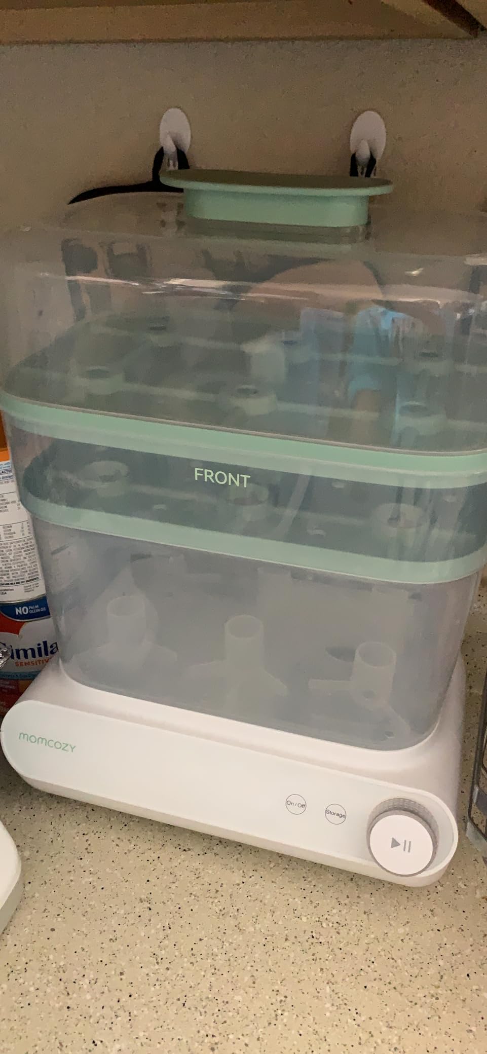 Momcozy 3-Layers Large Capacity Bottle Sterilizer and Dryer | 11-Bottles Capacity, Fast Sterilize and Dry, Breast Pump Parts Rack Included customer photo 2
