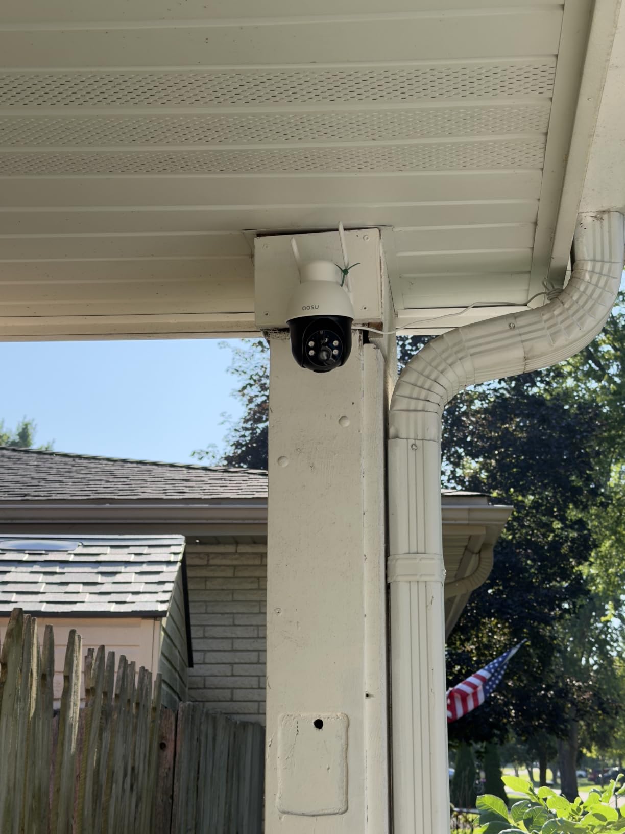 aosu 3K/5MP Solar Security Cameras System Wireless Outdoor, Battery Powered WiFi Camera for Home Security, Panoramic PTZ, Auto Tracking, Human/Vehicle Detection, Color Night Vision (2 Pack) customer photo 1