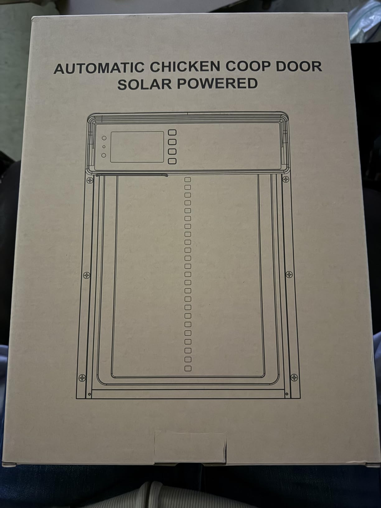 Asfrost Automatic Chicken Coop Door Solar Powered Automatic Chicken Door with Timer & Light Sensor, Anti-Pinch, Durable Aluminum Auto Chicken Door, Charge with 7W Solar Panel & USB - Orange customer photo 1