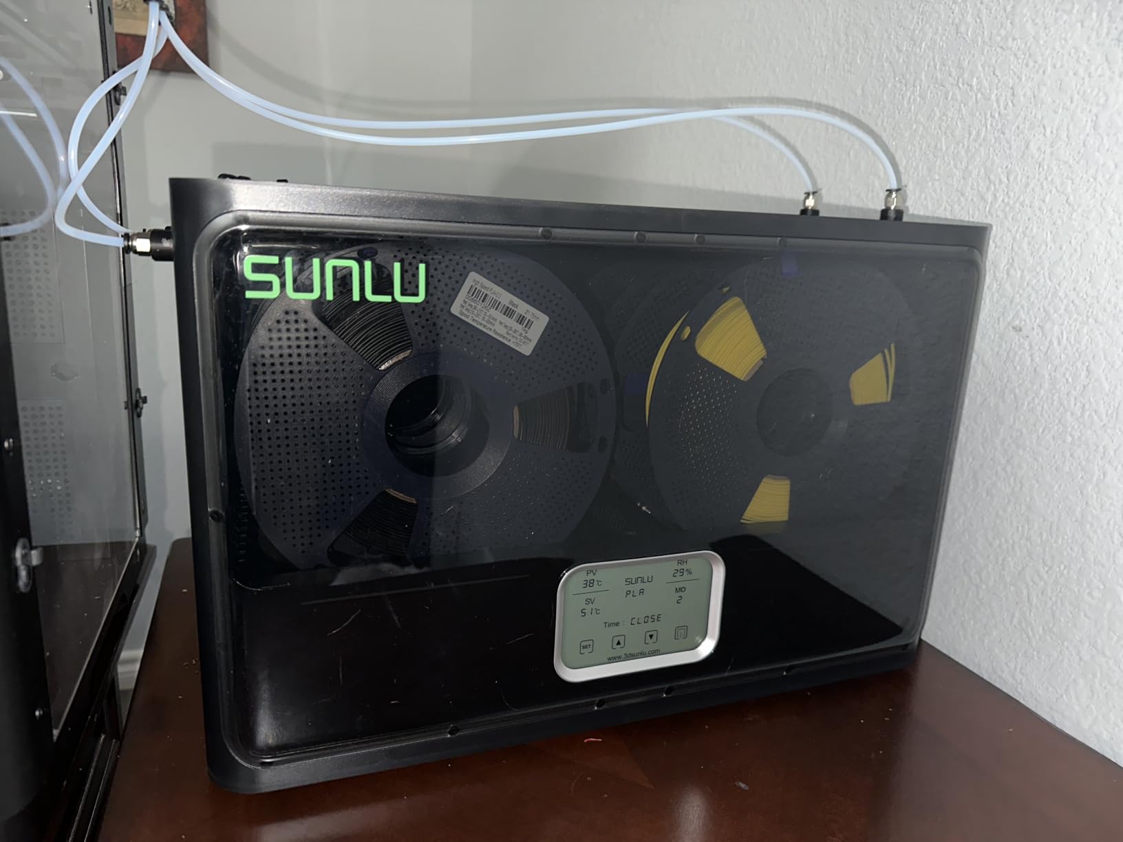 SUNLU Official 3D Printer Filament Dryer S4, 4 Spools Capacity, 3 Circulation Fans, 350W PTC Heater, 70℃ Max Temperature, Power Saving Storage Mode, Nylon TPU PLA PETG ABS Filament Dryer Box, Black customer photo 1