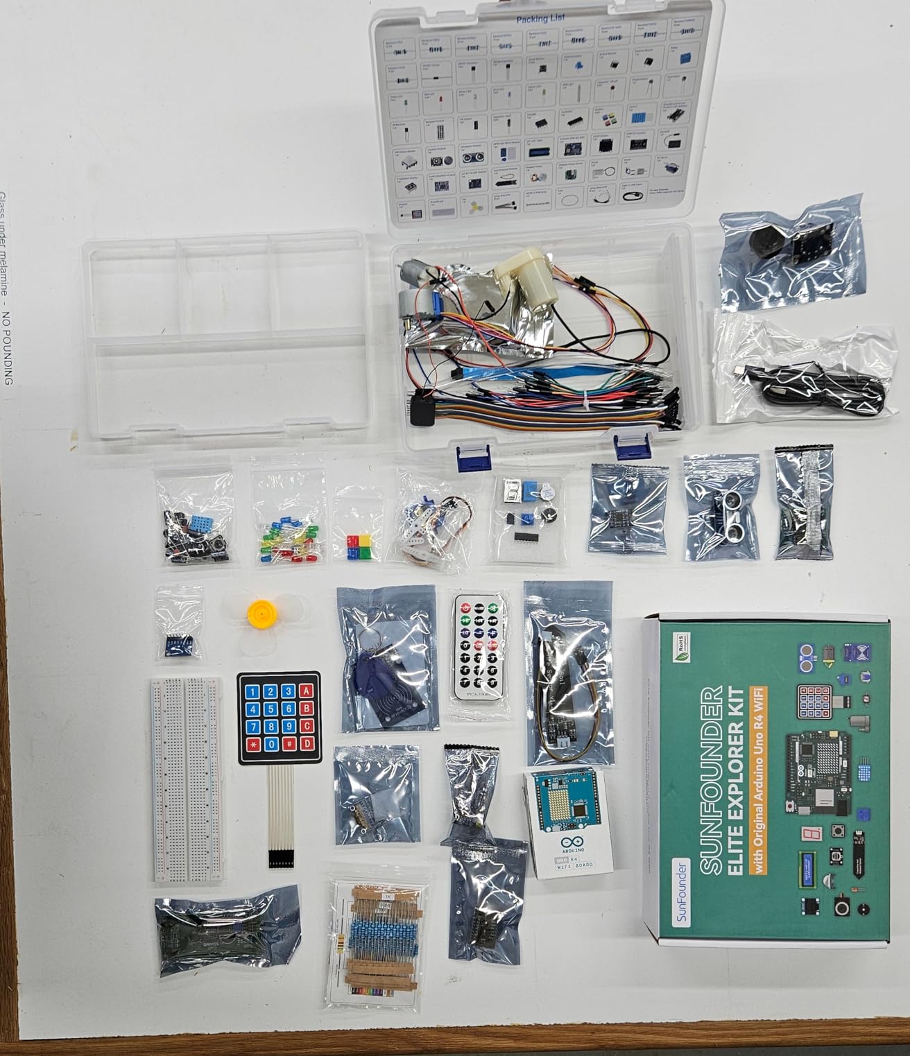 SunFounder Elite Explorer Kit with Original Arduino Uno R4 WiFi, RoHS Compliant, Bluetooth IoT ESP32 IIC LCD1602 OLED, Super Starter Kit, Online Tutorials & Video Courses for Beginners & Engineers customer photo 2