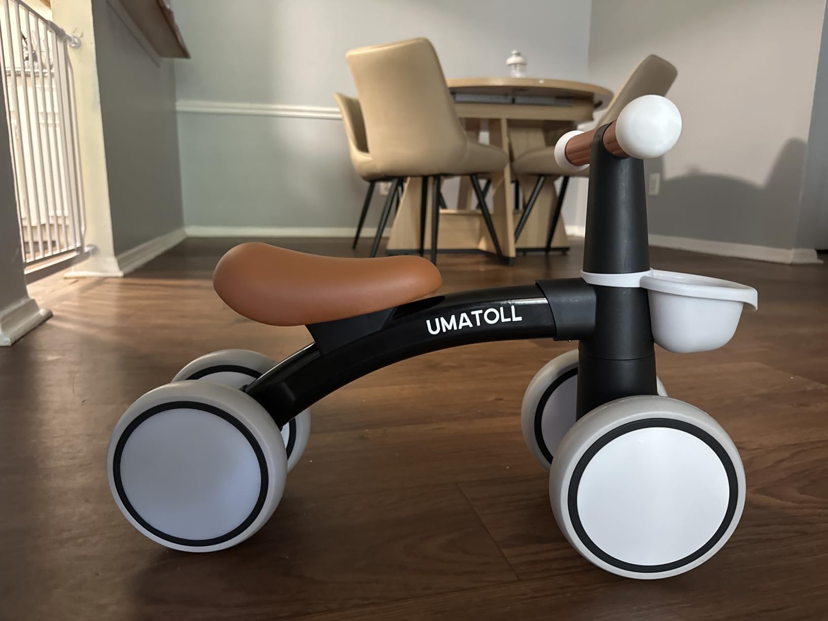 Umatoll Colorful Lighting Baby Balance Bike Toys for 1 Year Old Boys Gifts, Adjustable Seat Baby Walker, One Year Old Boy Birthday Gifts, 12-24 Months Toddler First Ride on Toys customer photo 1