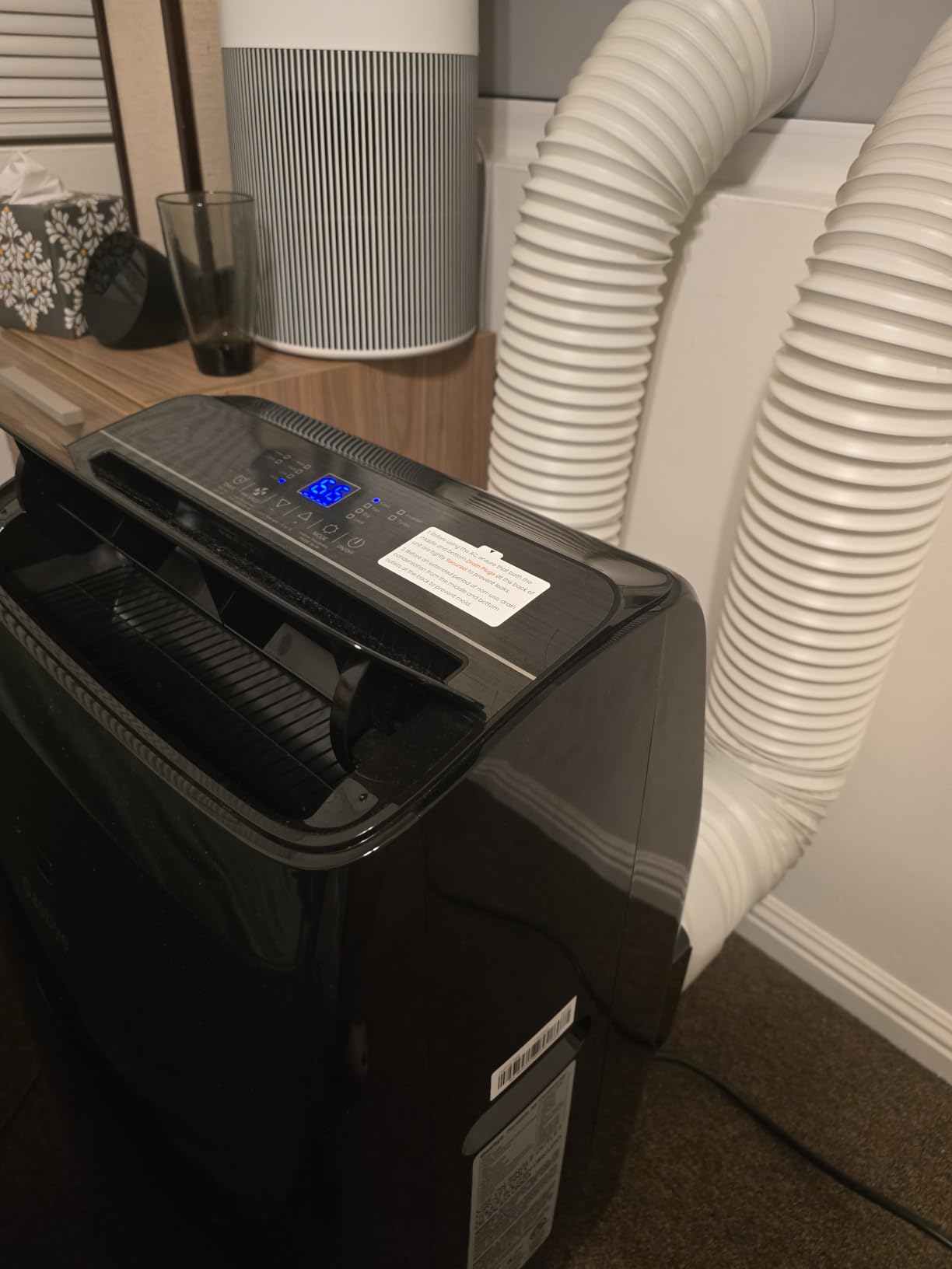 Gasbye Dual Hose Portable Air Conditioner, [2026 Upgraded] Full DC Inverter Compressor, Energy-Saving 13.6 CEER, Low Noise (45dB), Cools Room up to 500 Sq.Ft., Backlit Remote Control, 14,000BTU, Black customer photo 1