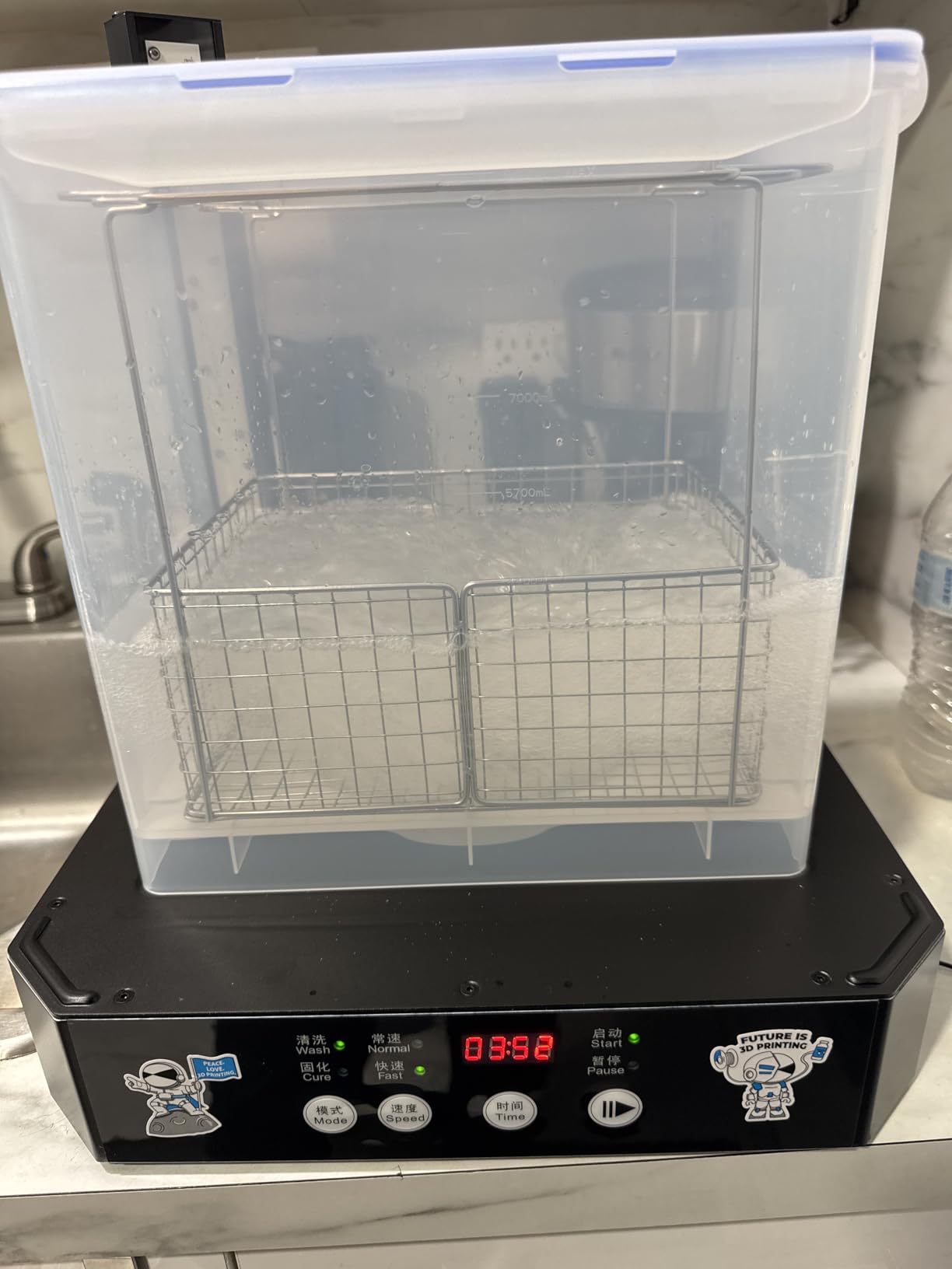 Creality Wash and Cure Station UW-03 2 in 1 Machine Resin 3D Printer Upgraded 405nm UV Curing Rotary Box Bucket for LCD/DLP/SLA customer photo 2