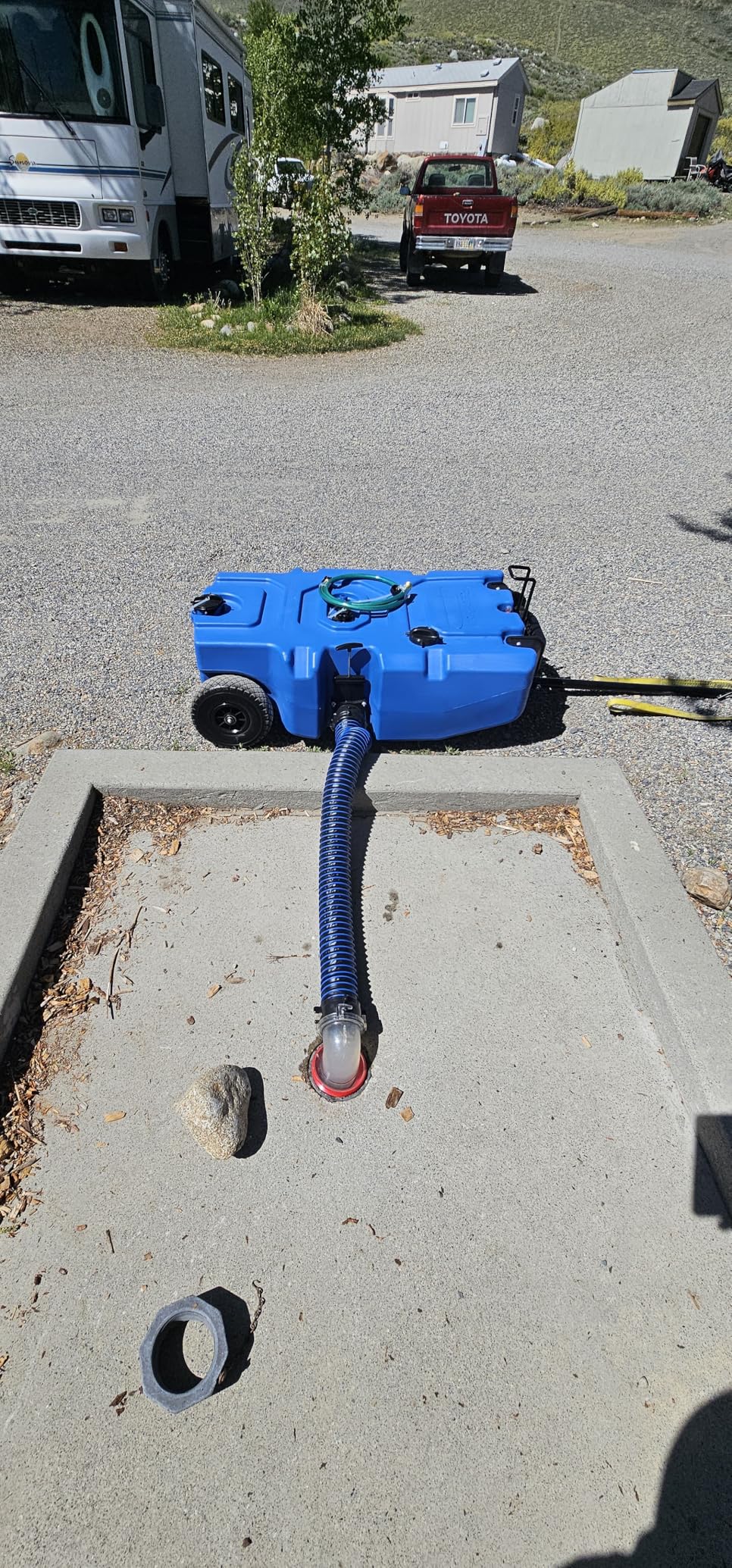 RecPro RV Portable Waste Tank | 36 Gallon | Blue | No-Flat Tires customer photo 1