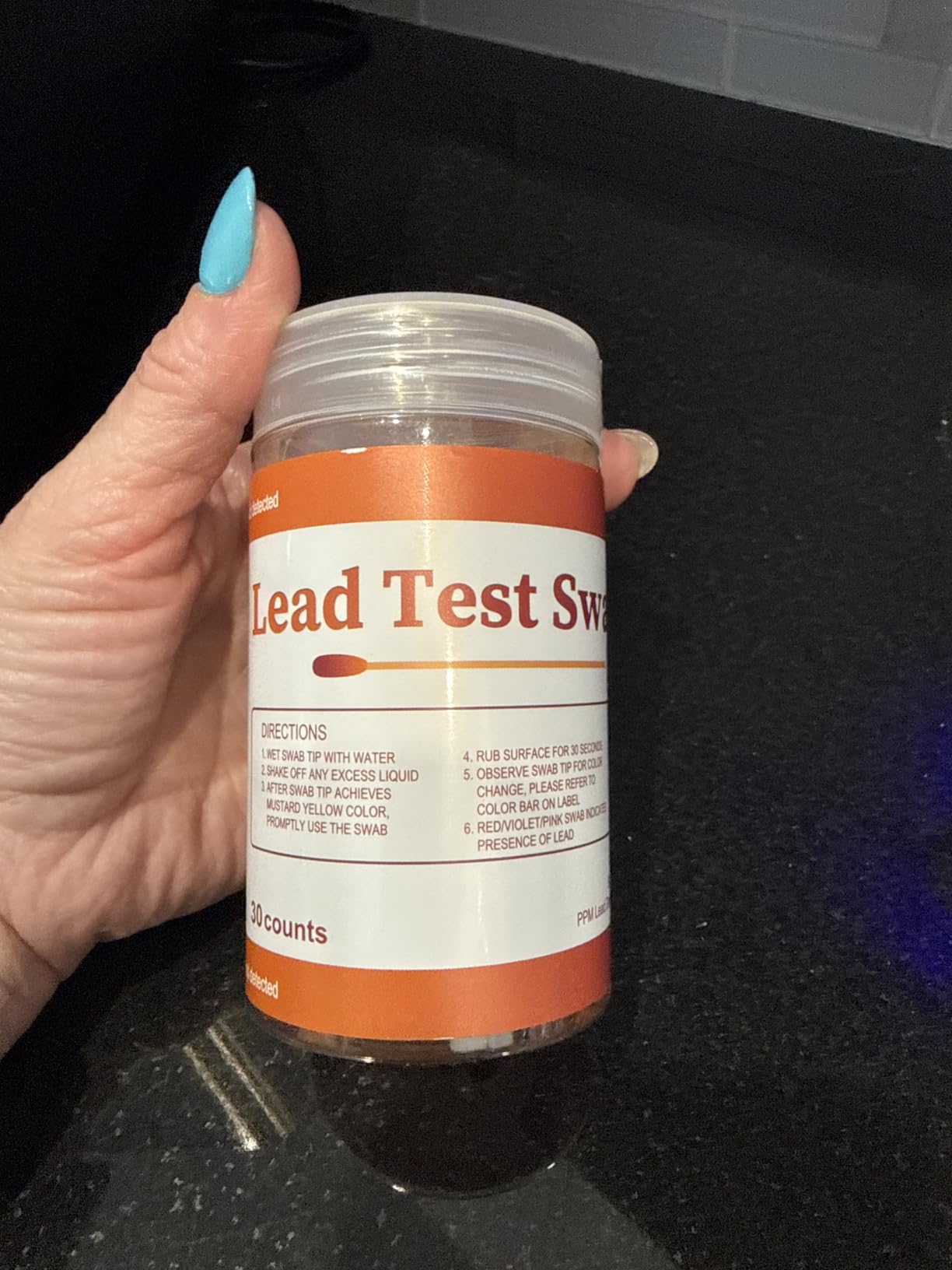 AssuTest Lead Test Kit: 30 High-Sensitivity Lead Test Swabs for Dishes Paint Ceramics Toys Jewelry Metal Wood & All Surfaces Results in 30 Seconds Reliable Lead Testing Solution customer photo 1