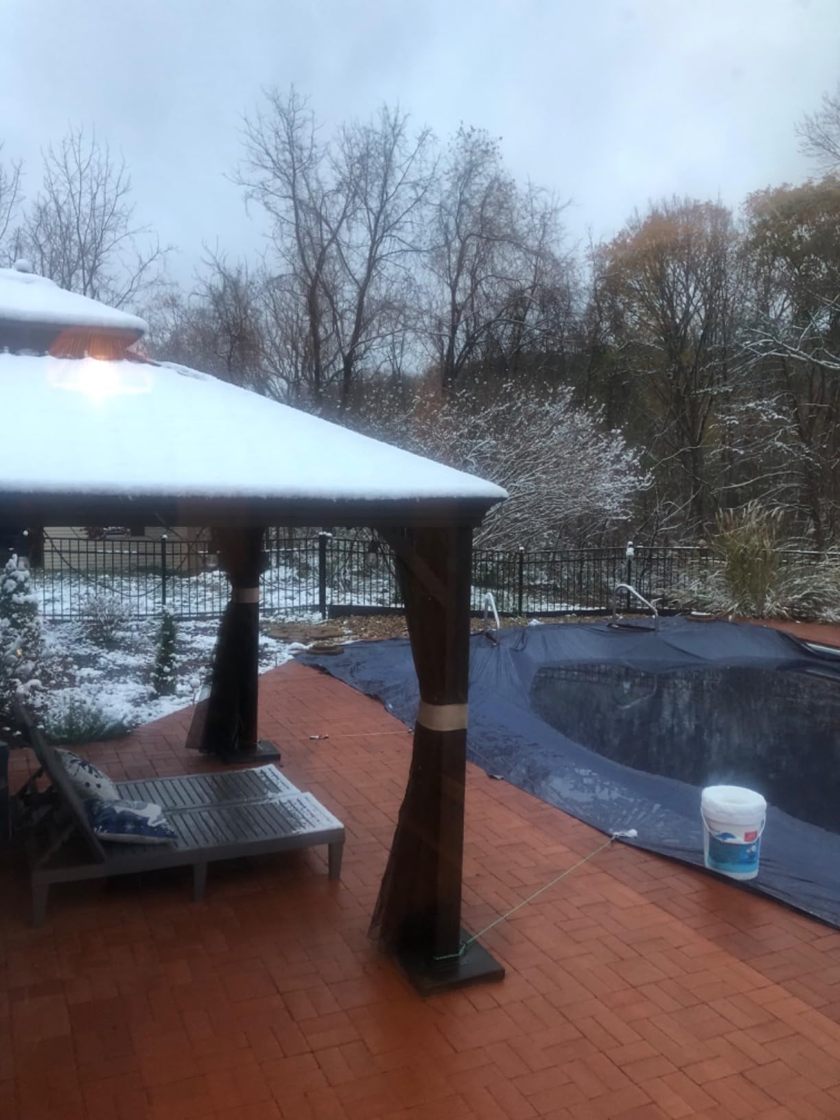 25-Ft x 45-Ft Pool Cover for Inground Pools - Rectangle Winter Pool Cover for Inground Pools, Extra Thick Material and Durable Design, Cold and UV-Resistance, Easy Installation, Navy Blue customer photo 2