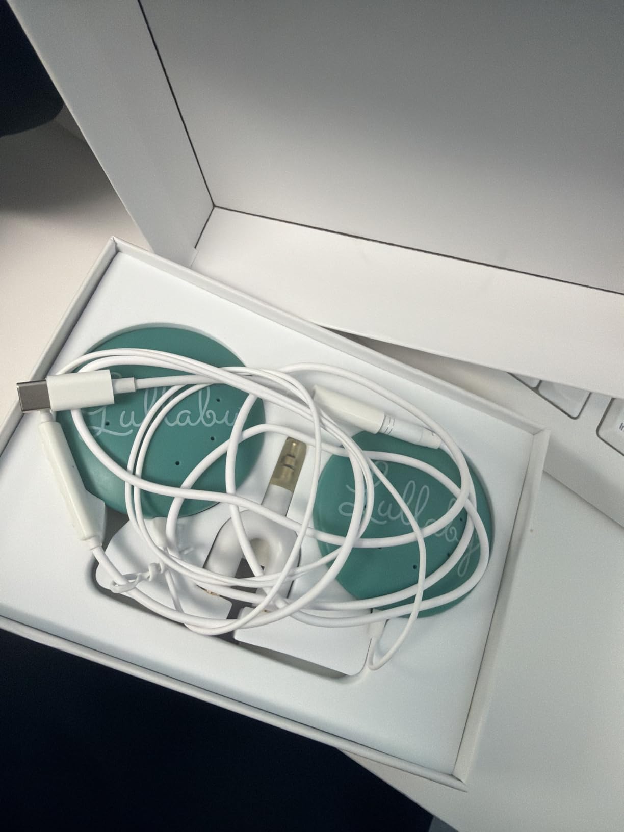 Lullaby Prenatal Belly Speakers by Baby Doppler for use During Pregnancy, Play Soothing Music, Voices, and Bonding Sounds to Baby in The Womb (Android & Apple Adapters Included) customer photo 1