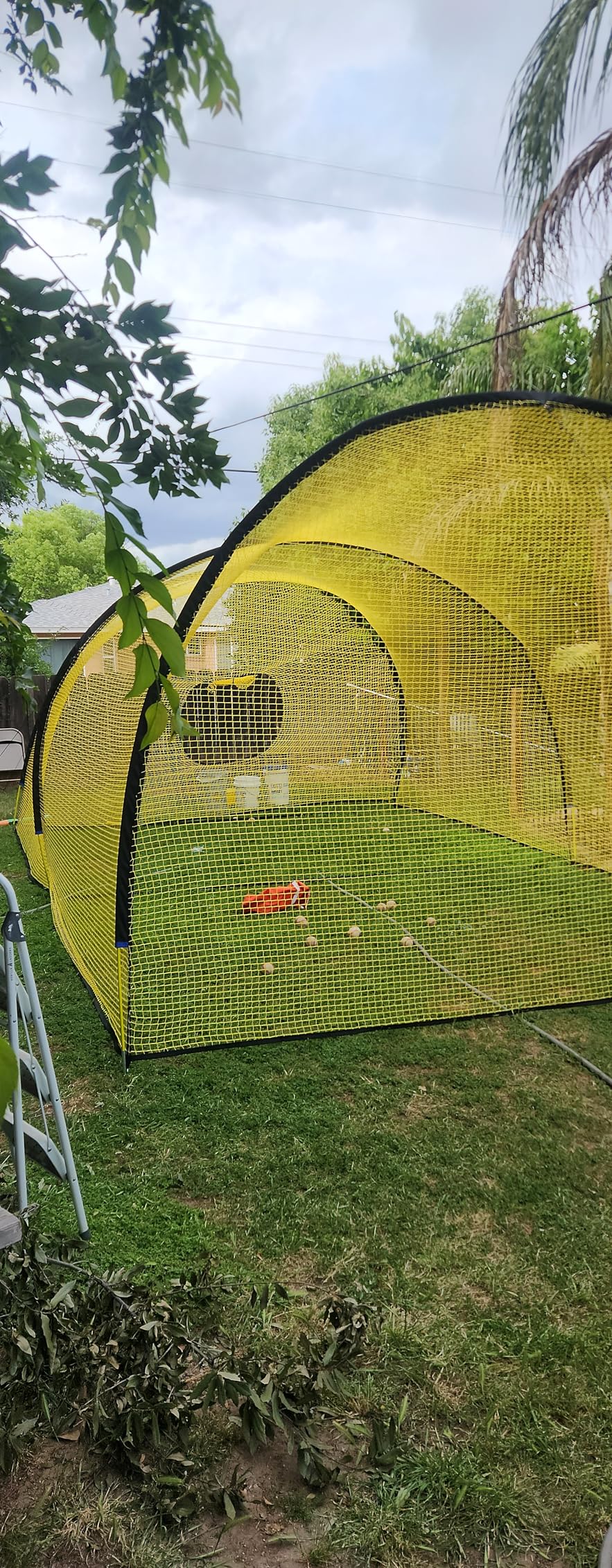 Apex Sports Portable 22ft x 12ft x 8ft Baseball & Softball Batting Cage with Pitching Machine Hole customer photo 2