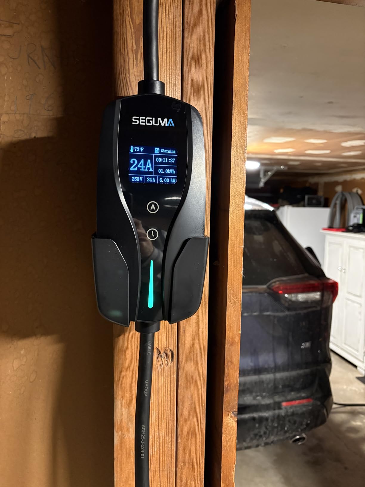 SEGUMA Level 2 EV Charger, 40Amp Electric Car Chargers for J1772 BEVs/PHEVs - 25FT Cable, NEMA 14-50 Plug, Adjustable Current, Timing Delay, Electric Vehicle Chargers, 240V 9.6kW customer photo 1